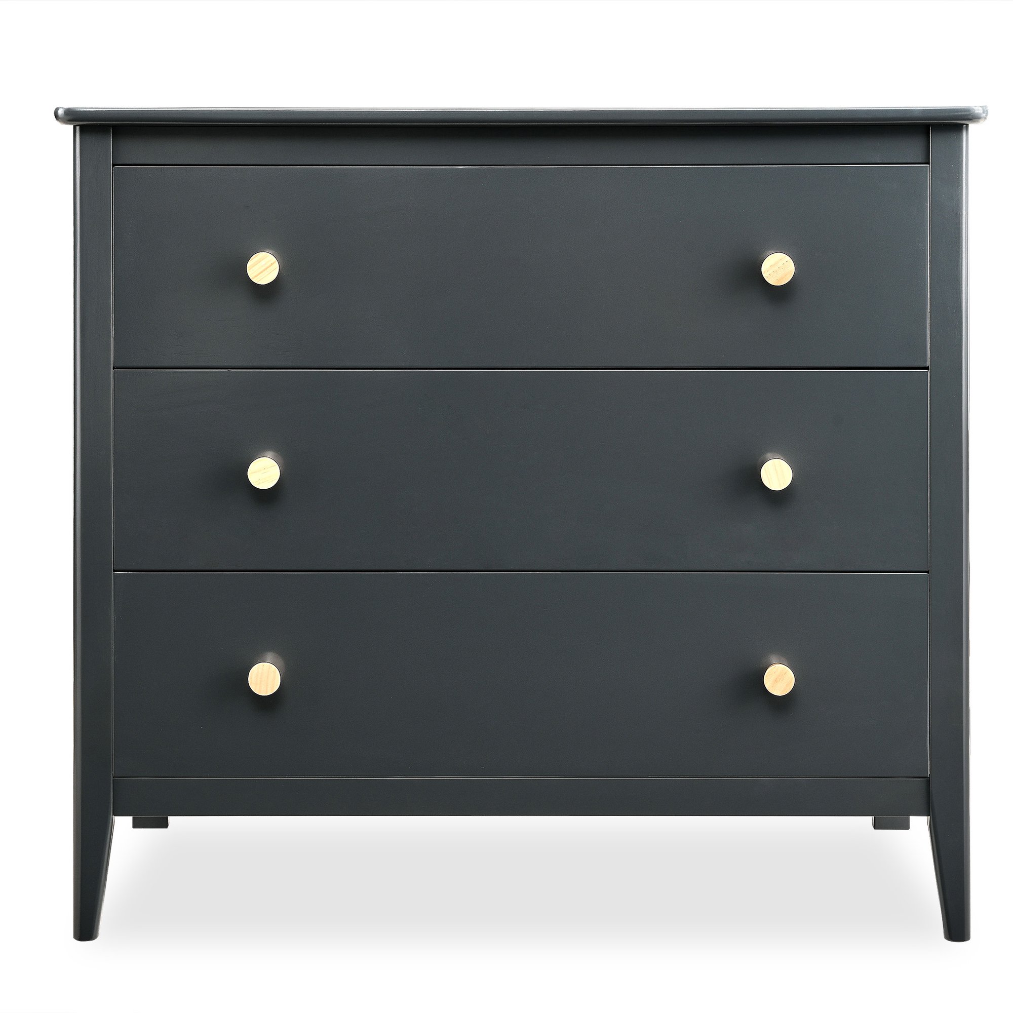 Delta Children Casey 3 Drawer Dresser - Charcoal Grey/Natural