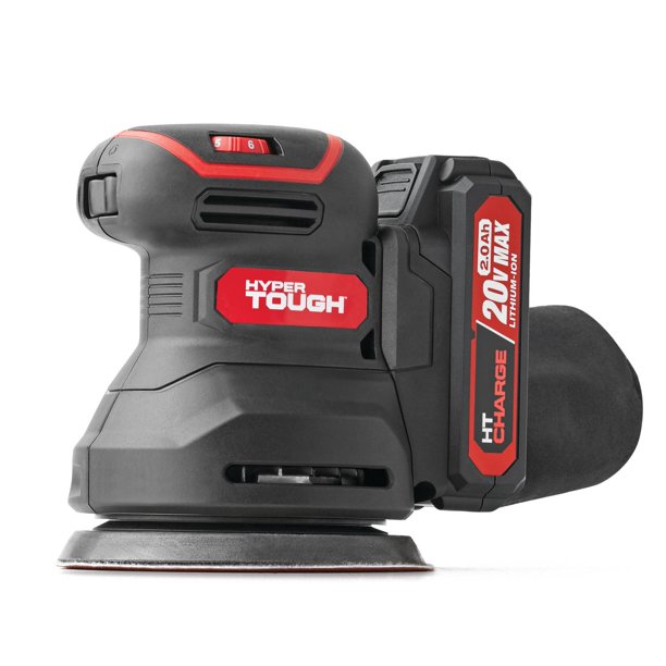 Hyper Tough 20V 2.0Ah Lithium-ion 5-Inch Random Orbital Sander. Cordless. 6604.3