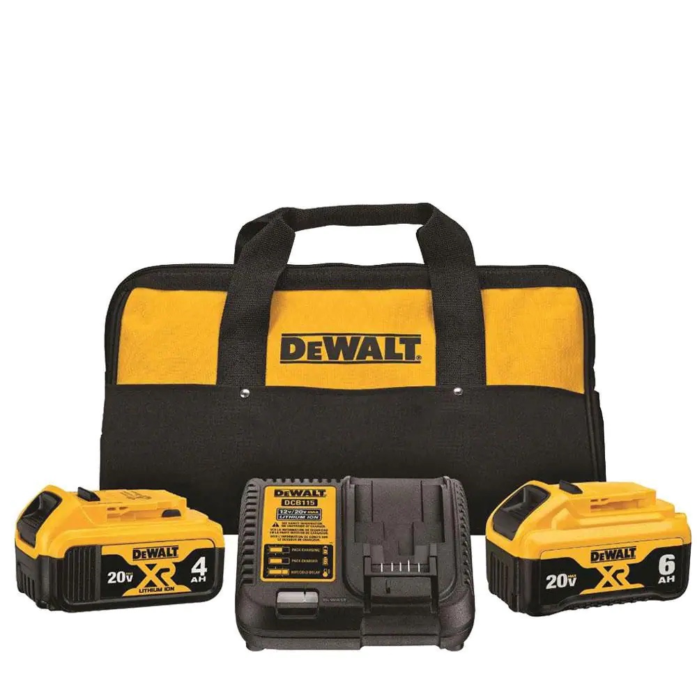 Dewalt 20-Volt MAX XR Premium Lithium-Ion 6.0Ah And 4.0Ah Starter Kit