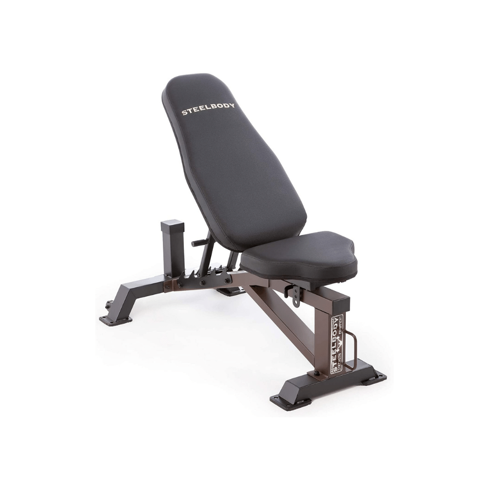Steelbody Deluxe 6 Position Utility Weight Bench. Black-Brown