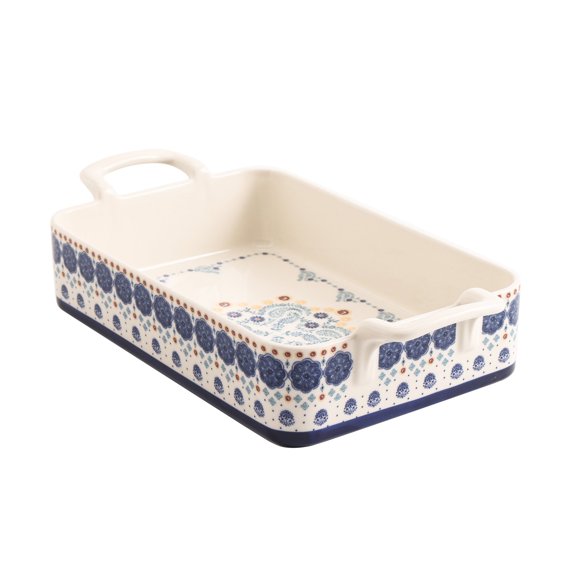 Bico International Blue Talavera Stoneware Baking Dish. Lasagna Pan. Large Rectangular Baking Pan