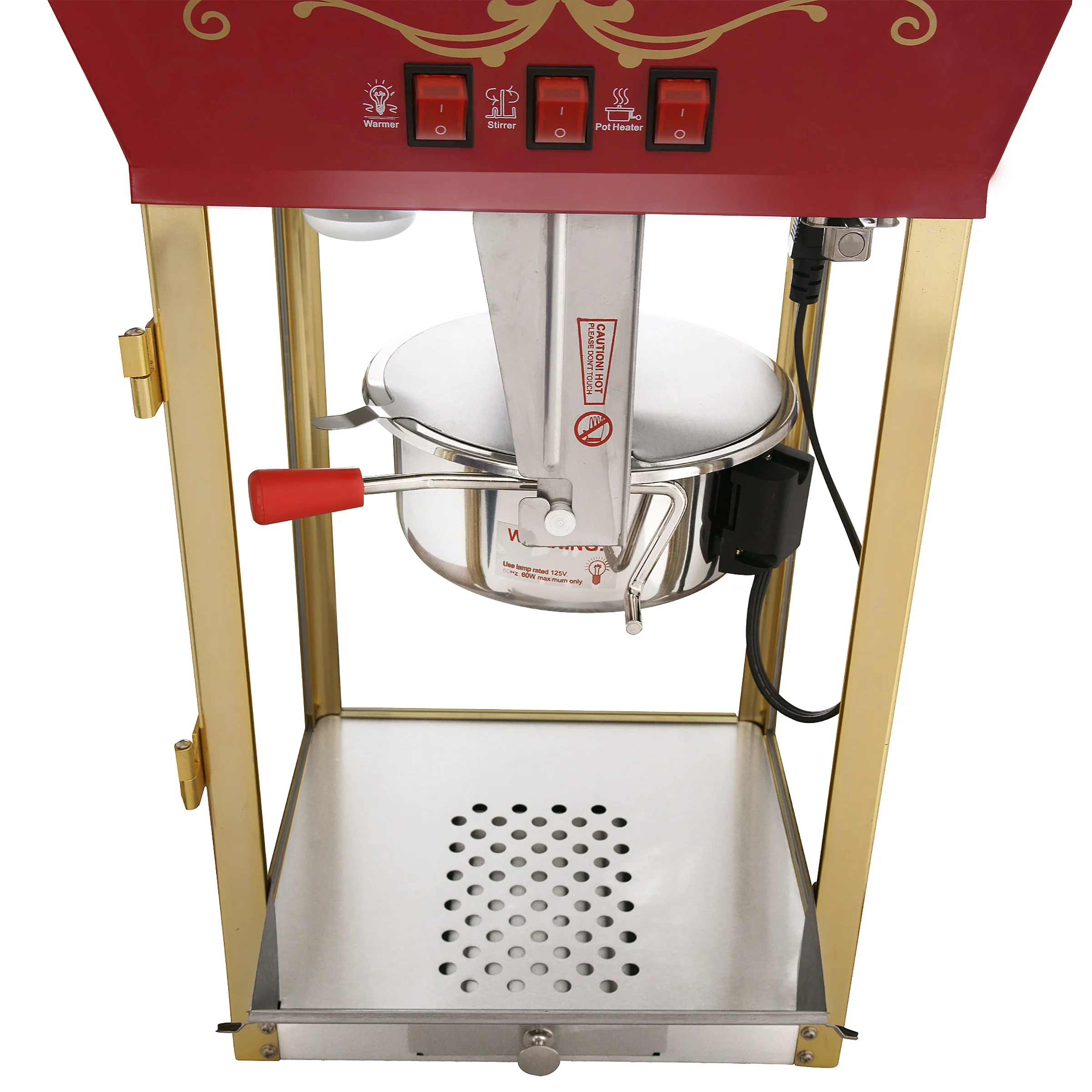 Great Northern Popcorn 8 oz. Antique Machine Popcorn Cart. Red (Part number: D630242)