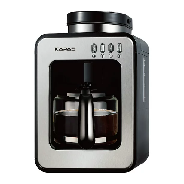 Kapas Mini Automatic Coffee Machine With Grinding Function. Programmable Timer Mode And Keep Warm Plate. 0.6L Capacity. 600W