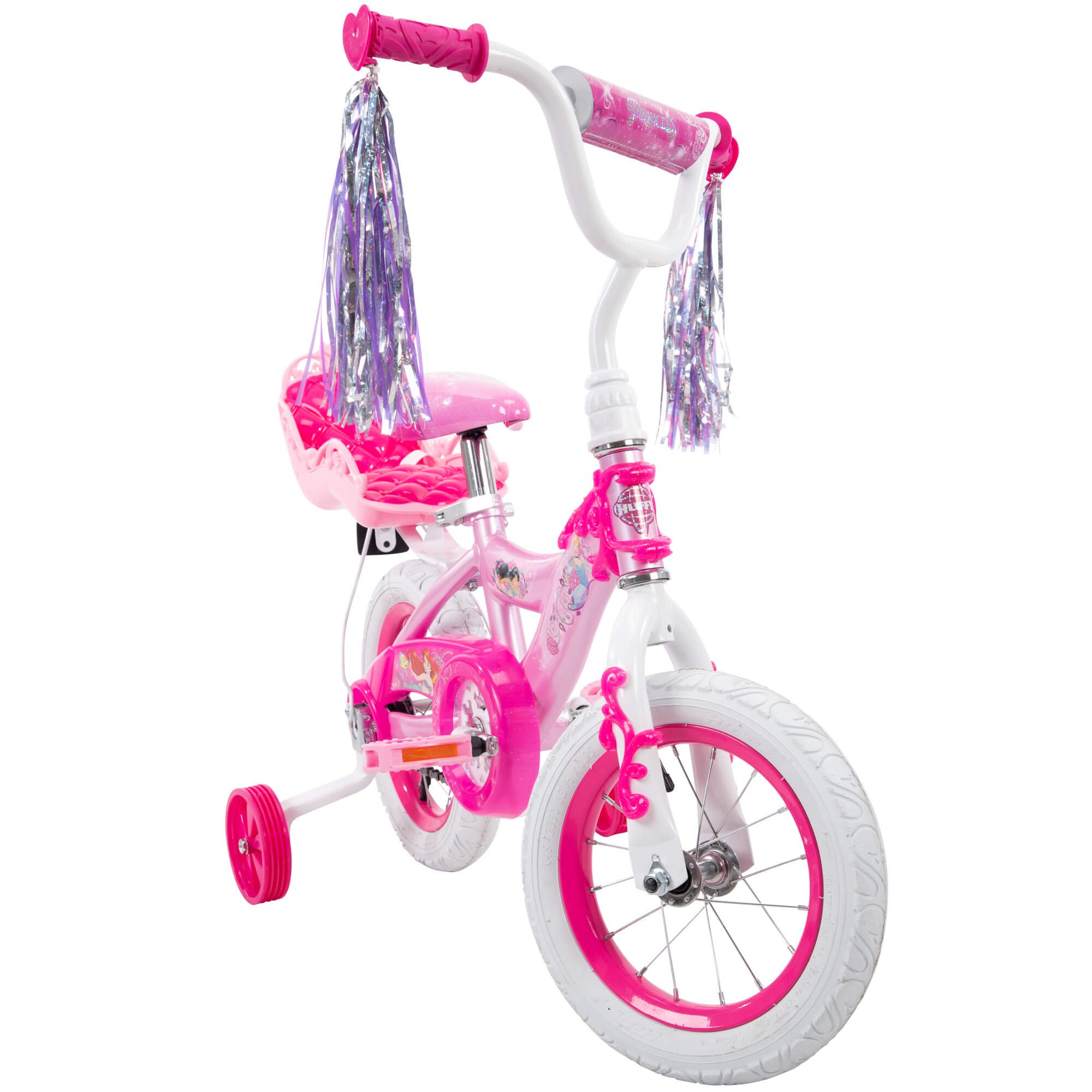 Huffy Disney Princess Girls- 12-Inch Bike with Doll Carrier