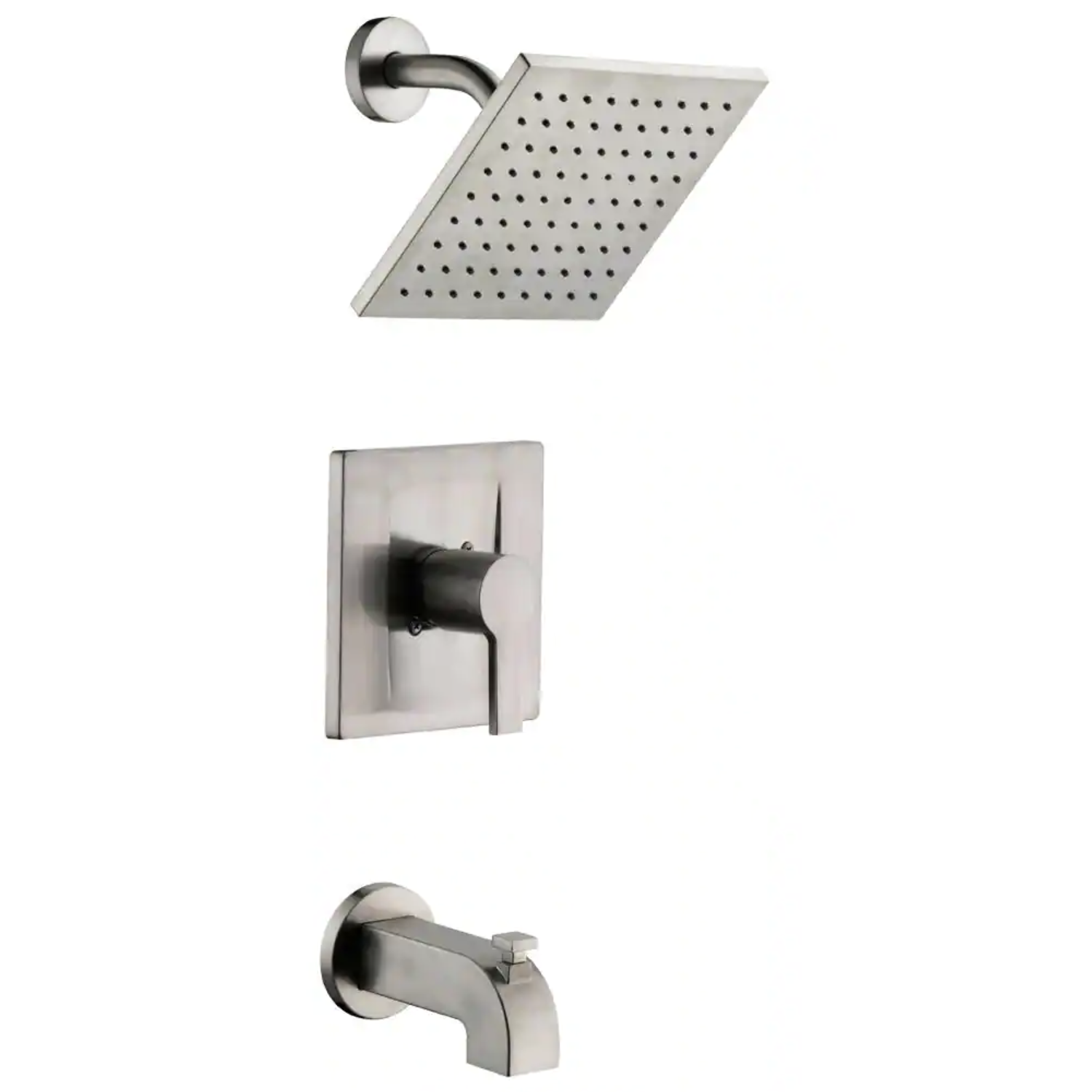 Glacier Bay Modern Single-Handle 1-Spray Tub and Shower Faucet in Brushed Nickel (Valve Included)