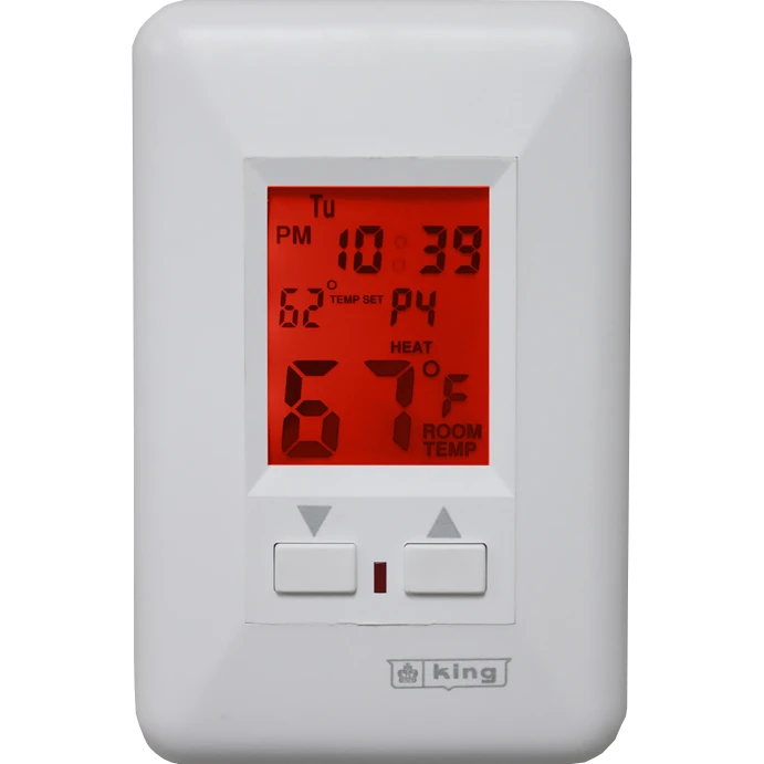 King Electric Thermostat Electronic 7-Day Programmable 208/240-Volt 22 Amp Single Pole
