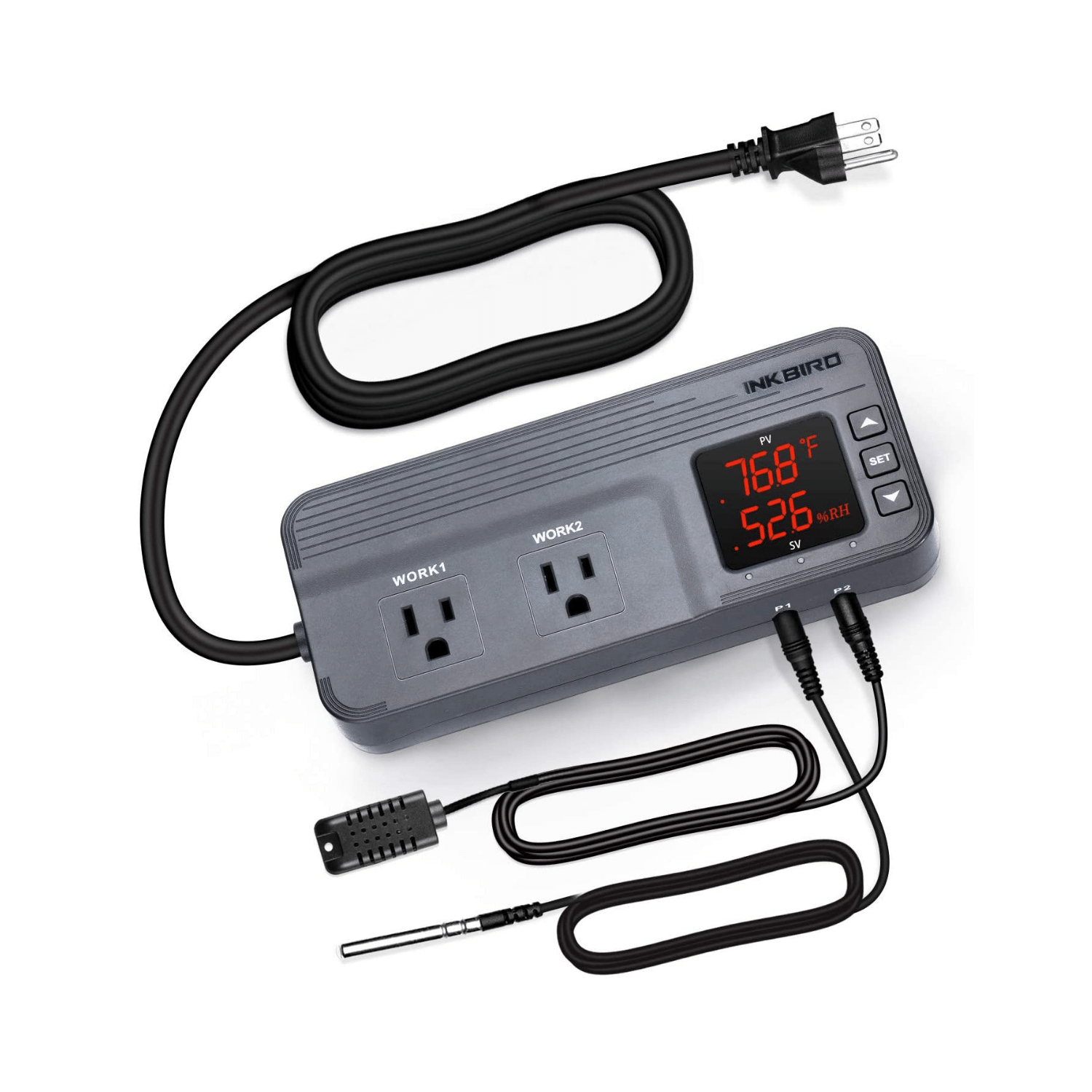 Inkbird Temperature And Humidity Controller Pre-Wired Dual Stage Thermostat