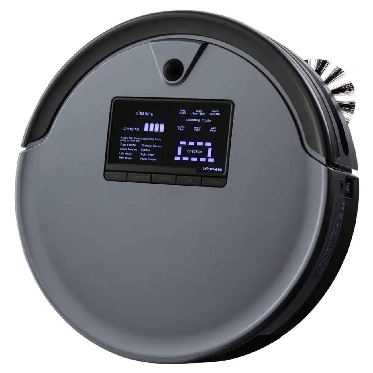 bObsweep PetHair Plus Robotic Vacuum Cleaner and Mop with Docking Station Multi-Surface Cleanin. Charcoal