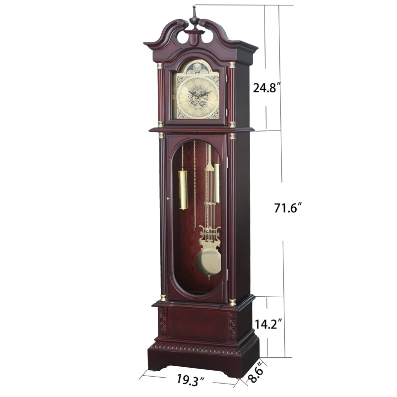 Red Barrel Studio Cherry 71.63″ H Grandfather Clock
