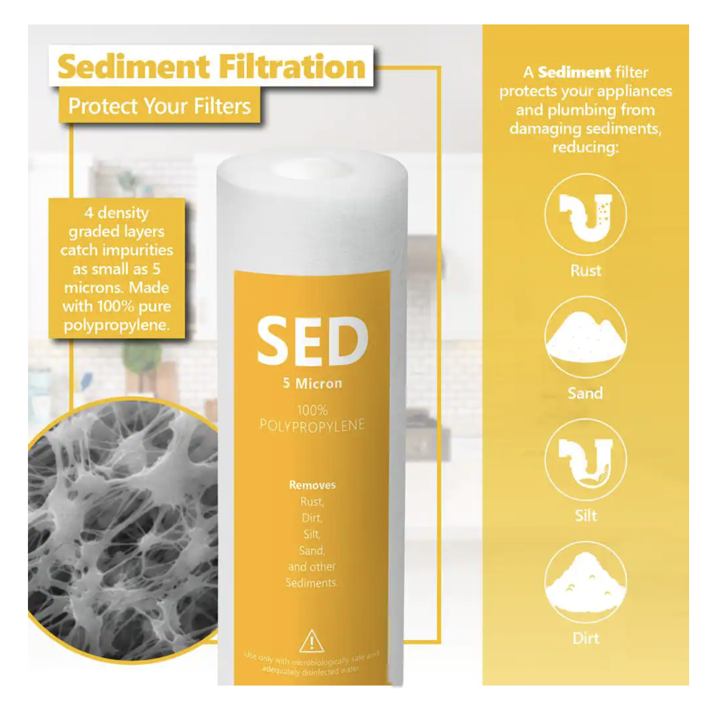 Express Water 3 Year Reverse Osmosis System Replacement Filter Set - 24 Filters with 50 GPD RO Membrane - 10 inch Size