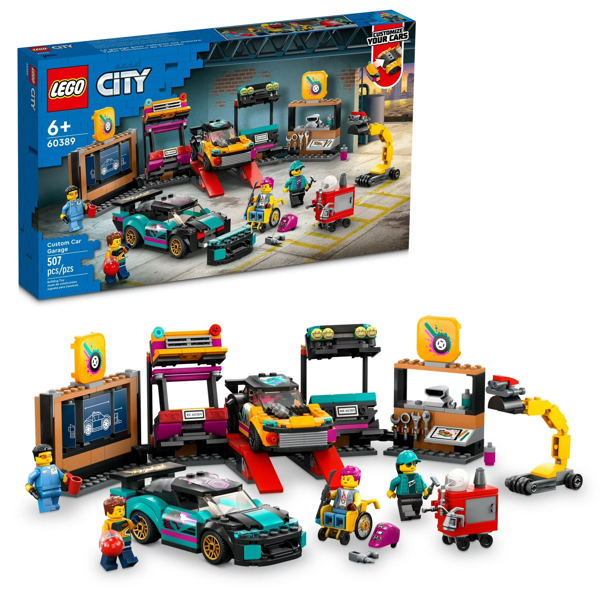 Lego City Custom Car Garage 60389 Building Toy Set (507 Pieces)