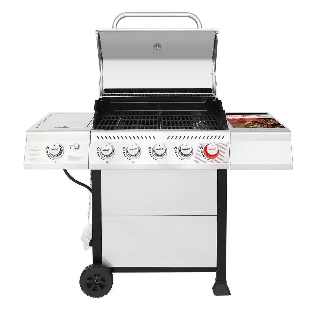 Royal Gourmet 5-Burner Propane Gas Grill In Stainless Steel With Sear Burner And Side Burner