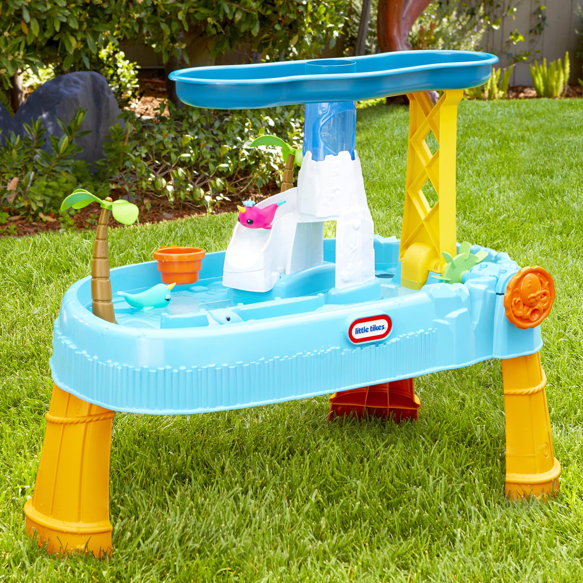 Little Tikes Waterfall Island Water Activity Table with Accessories. For Kids Ages 2-5 Years
