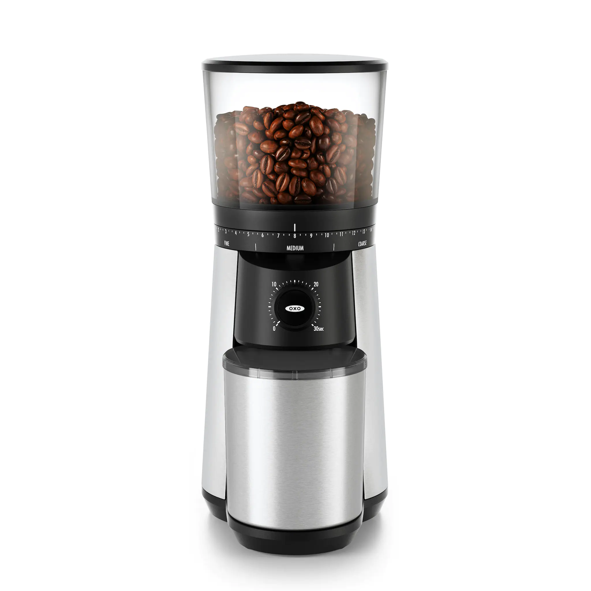 OXO 16 Oz. Stainless Steel Conical Coffee Grinder With Adjustable Settings