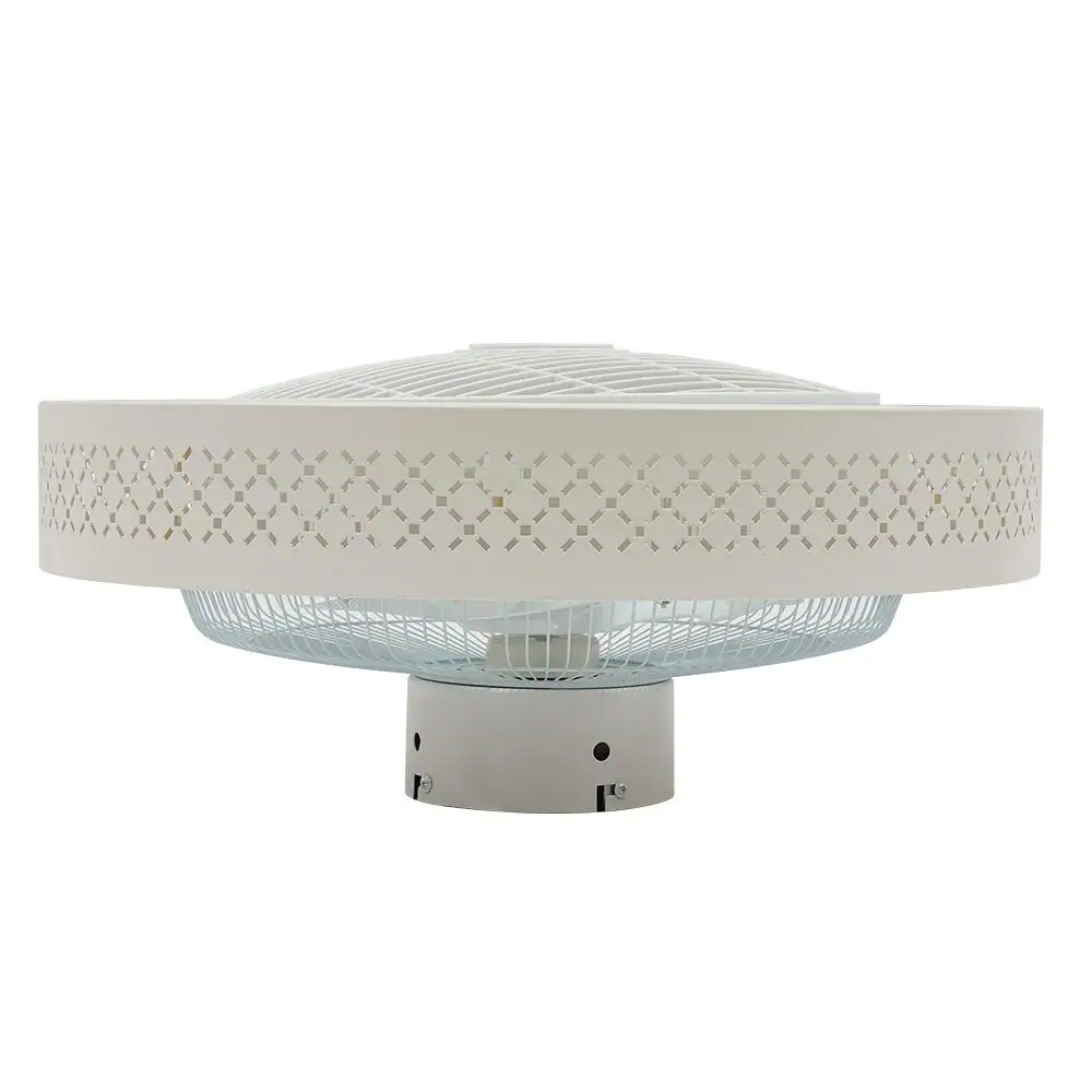 Oukaning 21.6 in. Integrated LED Indoor White Smart Enclosed Ceiling Fan With Remote