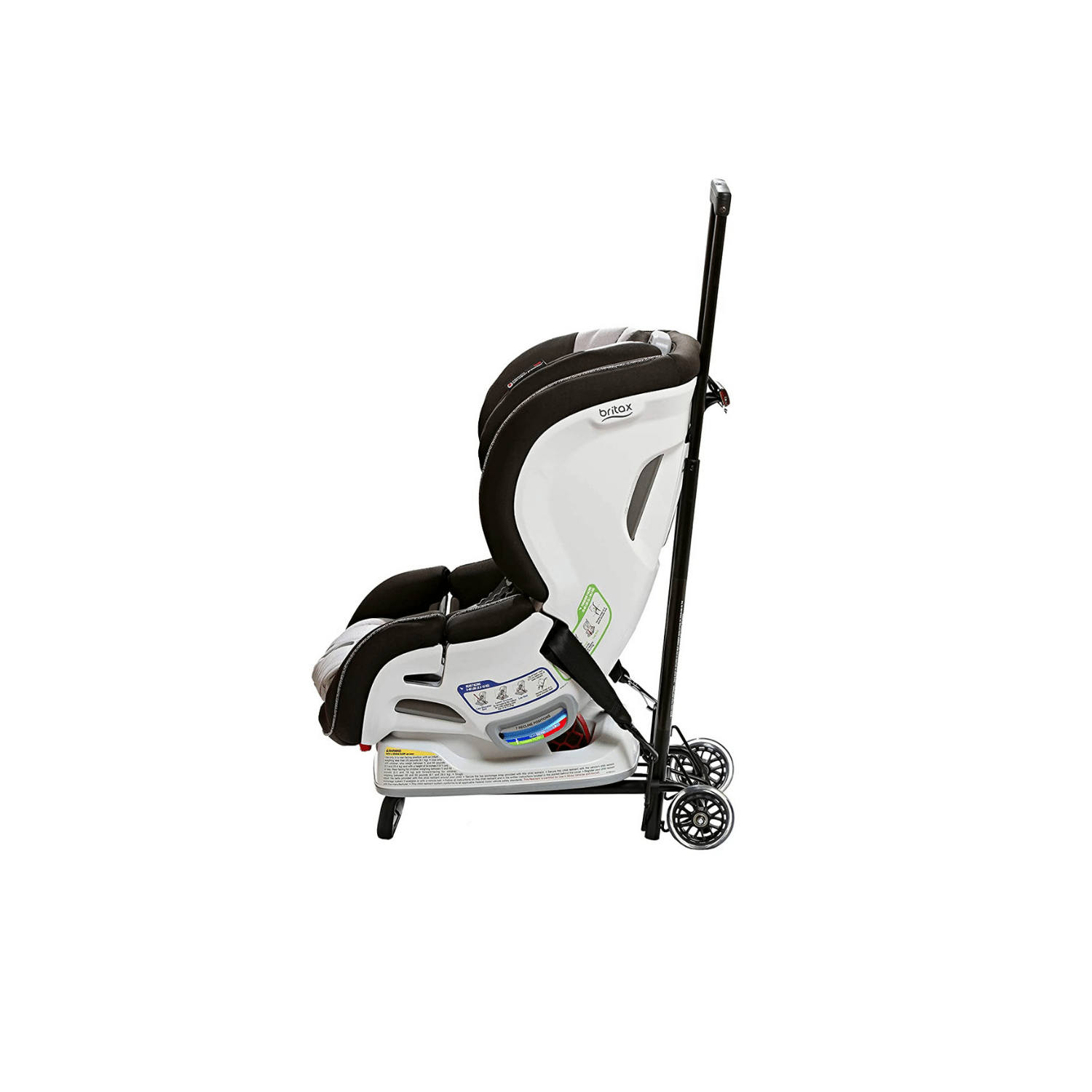 Britax Car Seat Travel Cart. Adjustable Handle. Compact Fold. Fits in Airplane Overhead Bin