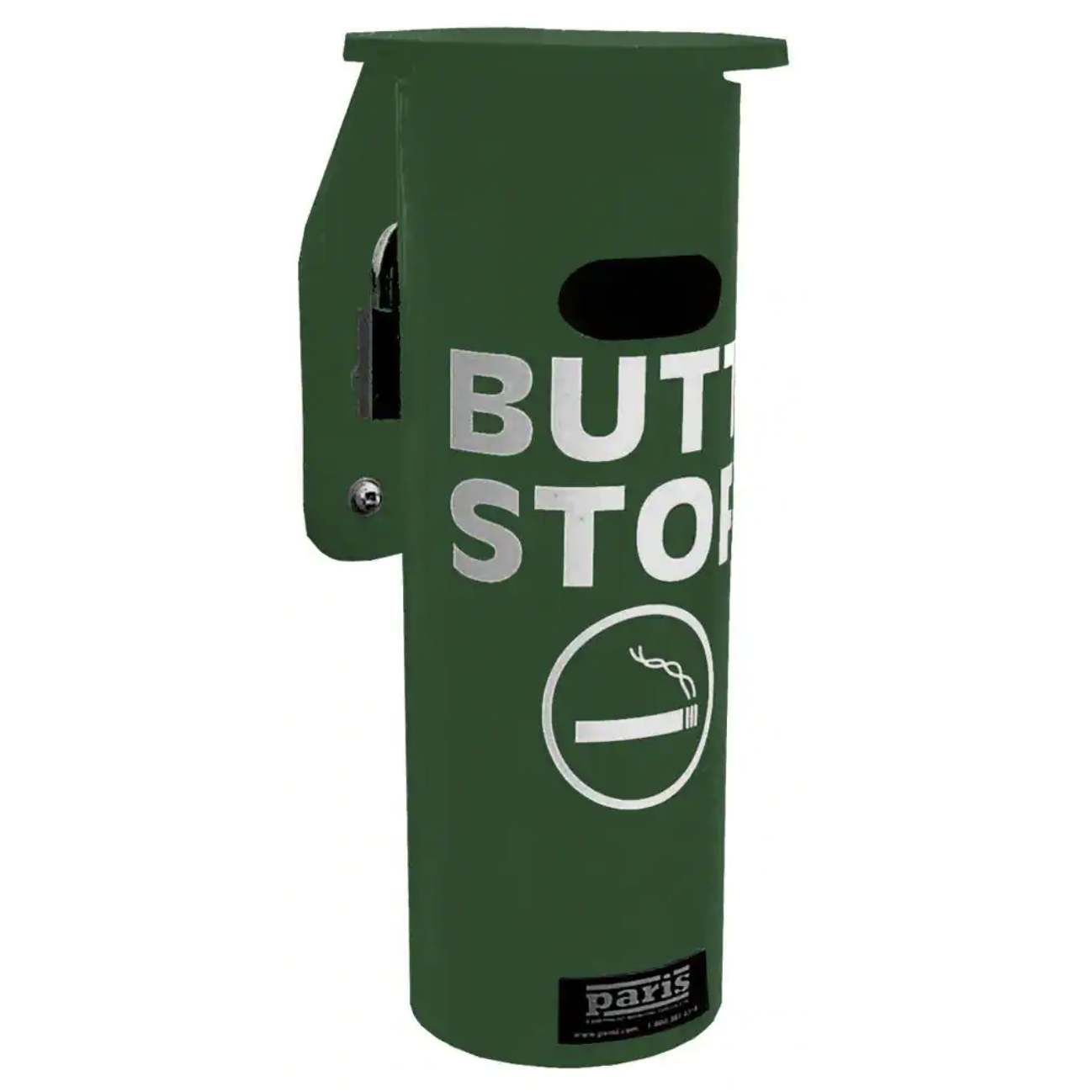 Paris 96 cu. in. Green Side Mounted Ash Receptacle