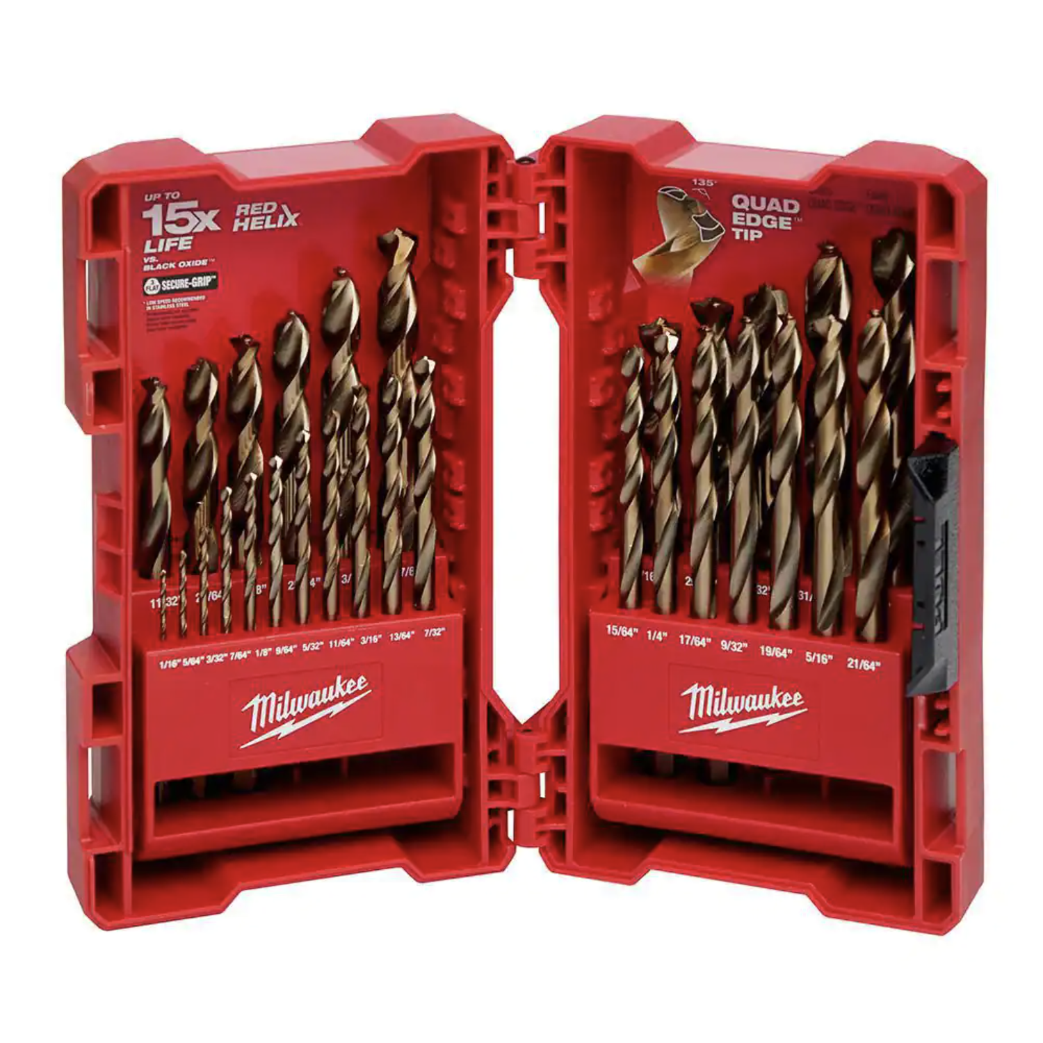 Milwaukee Cobalt Red Helix Drill Bit Set for Drill Drivers (29-Piece)