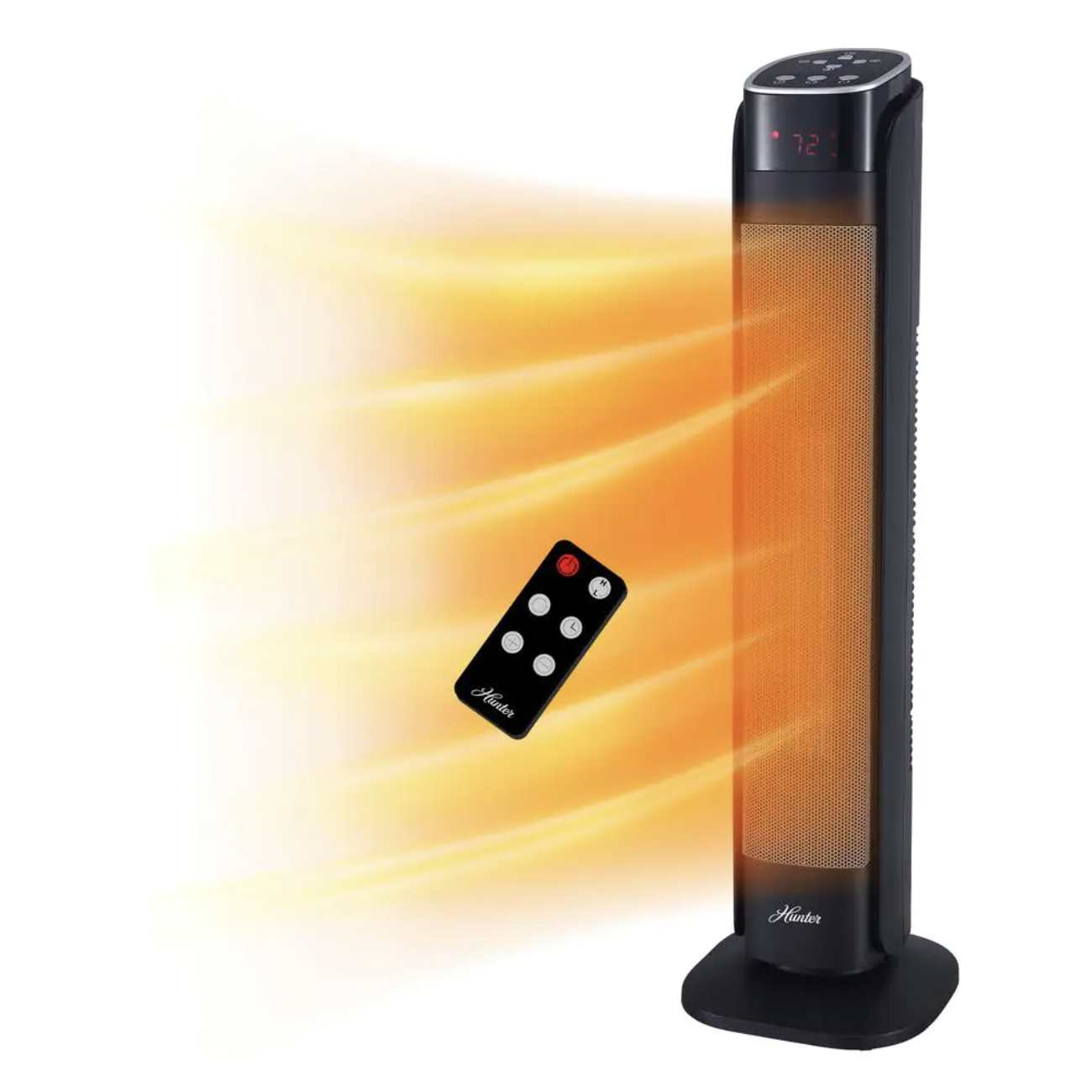 Hunter Deluxe Digital 30 in. 1.500-Watt Ceramic Electric Space Heater with Remote Control