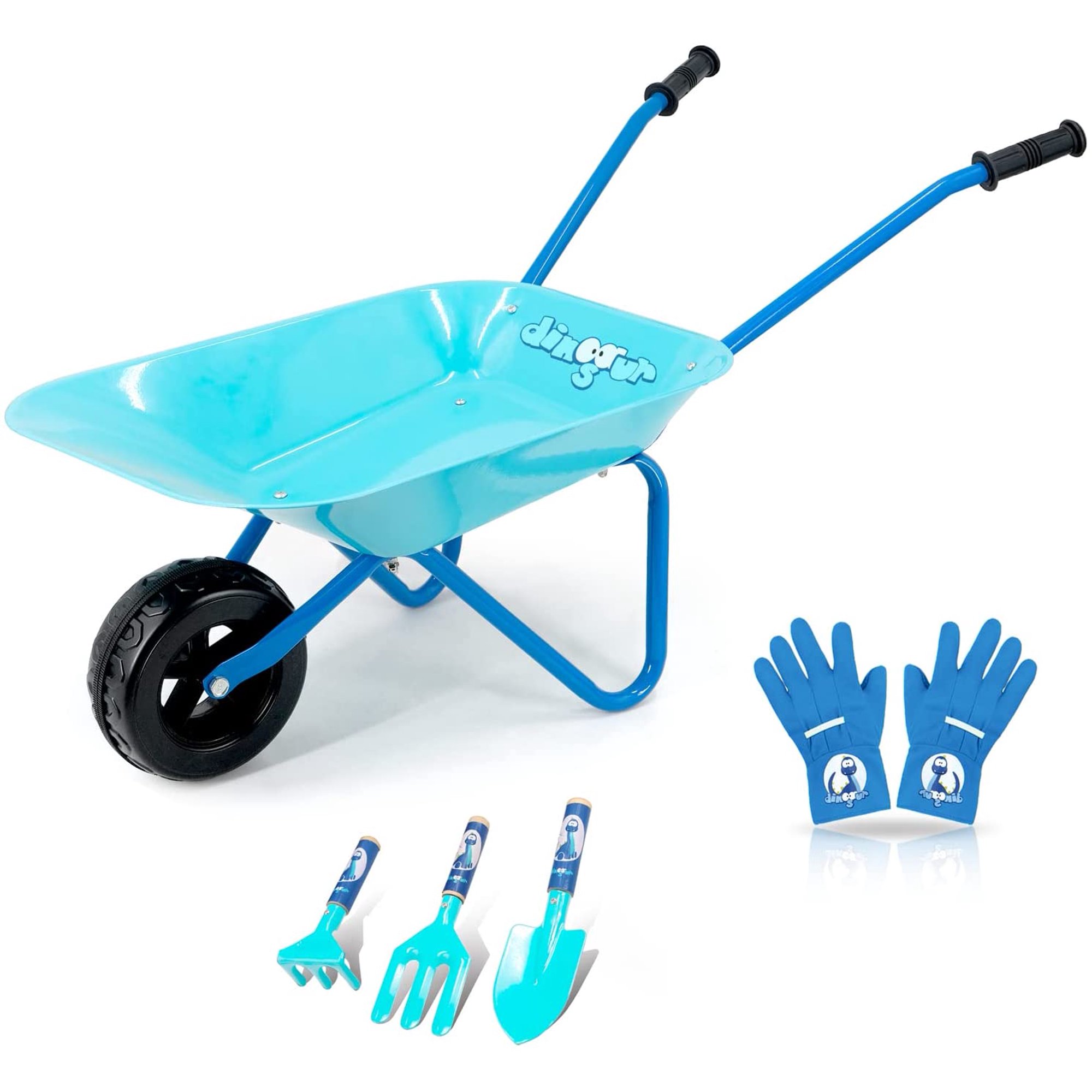 Jardineer Kids Wheelbarrow with Kids 5 PCS Gardening Set