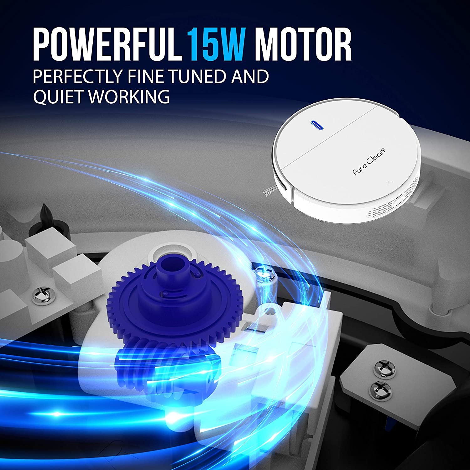 Pure Clean PUCRC95PLUS Smart Vacuum Cleaner. Automatic Robot Cleaning Vacuum