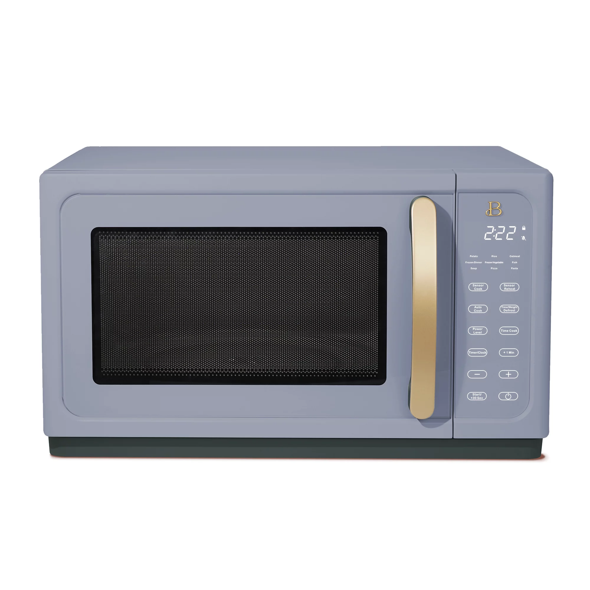 Beautiful 1.1 Cu ft 1000 Watt. Sensor Microwave Oven. Cornflower Blue by Drew Barrymore