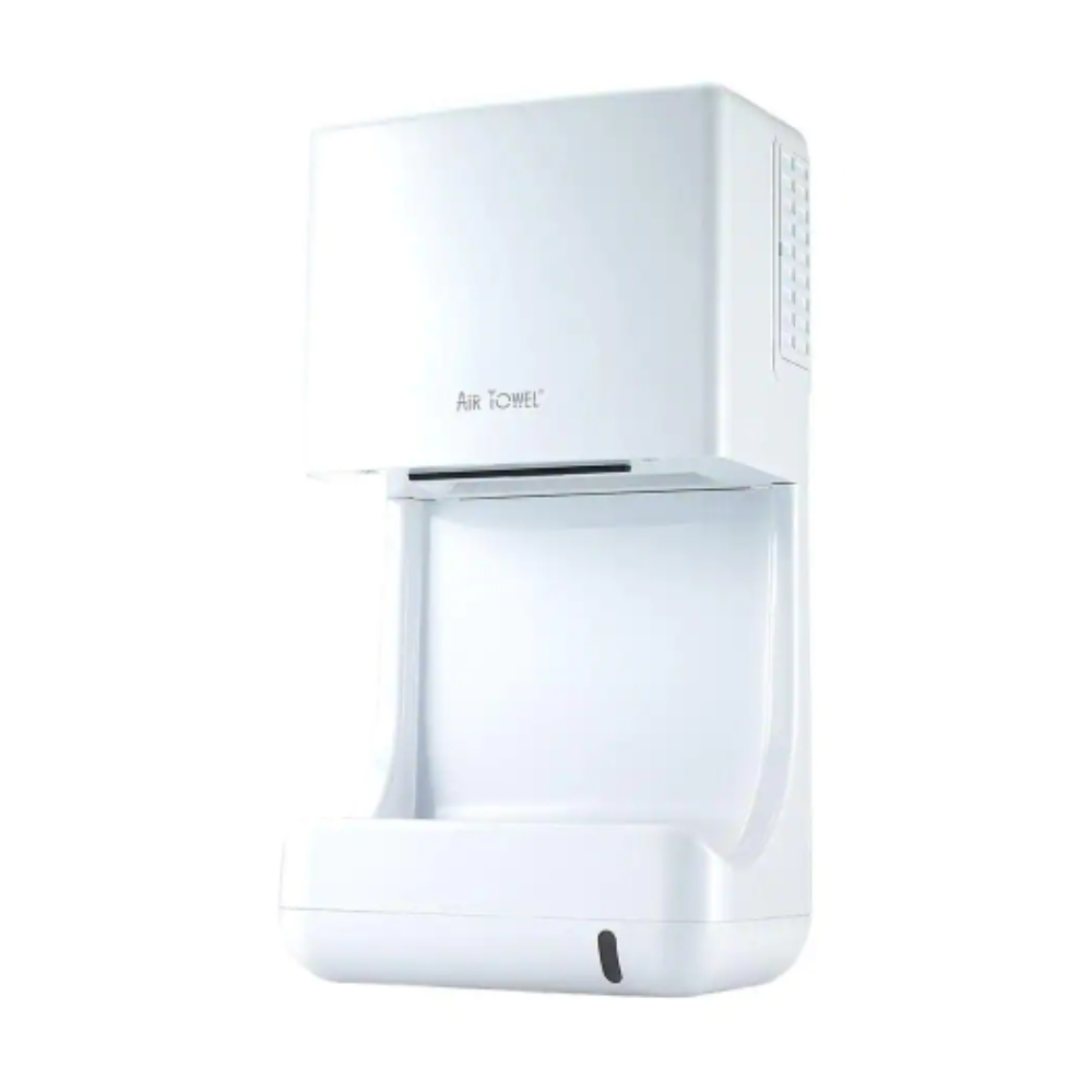 Air Towel Electric Hand Dryer with Temperature Controlled High Speed Airflow. Removable Drip Tray and Energy Efficient