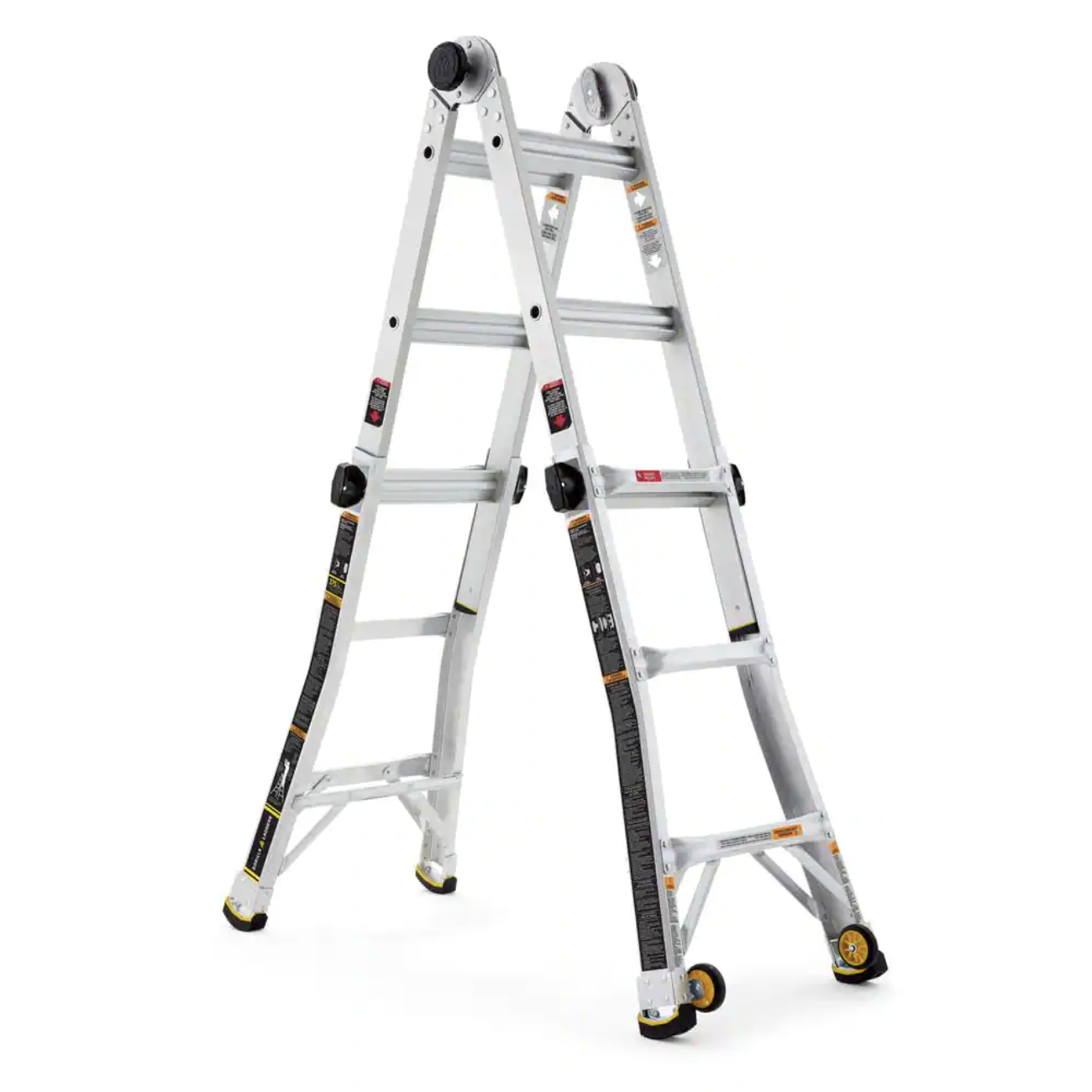 Gorilla Ladders 14 ft. Reach MPXW Aluminum Multi-Position Ladder With Wheels. 375 lbs.