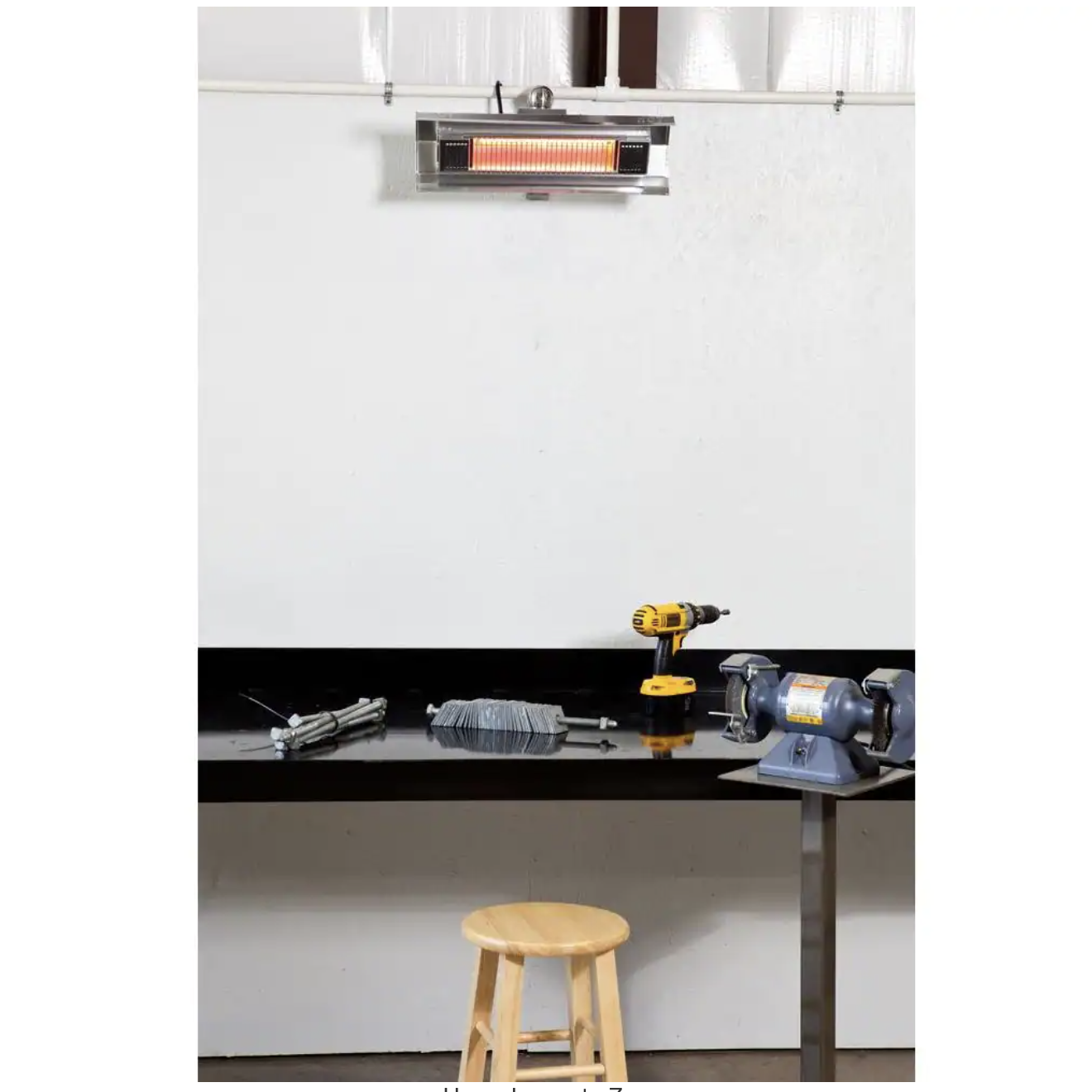 Fire Sense 1.500-Watt Stainless Steel Wall Mounted Infrared Electric Patio Heater