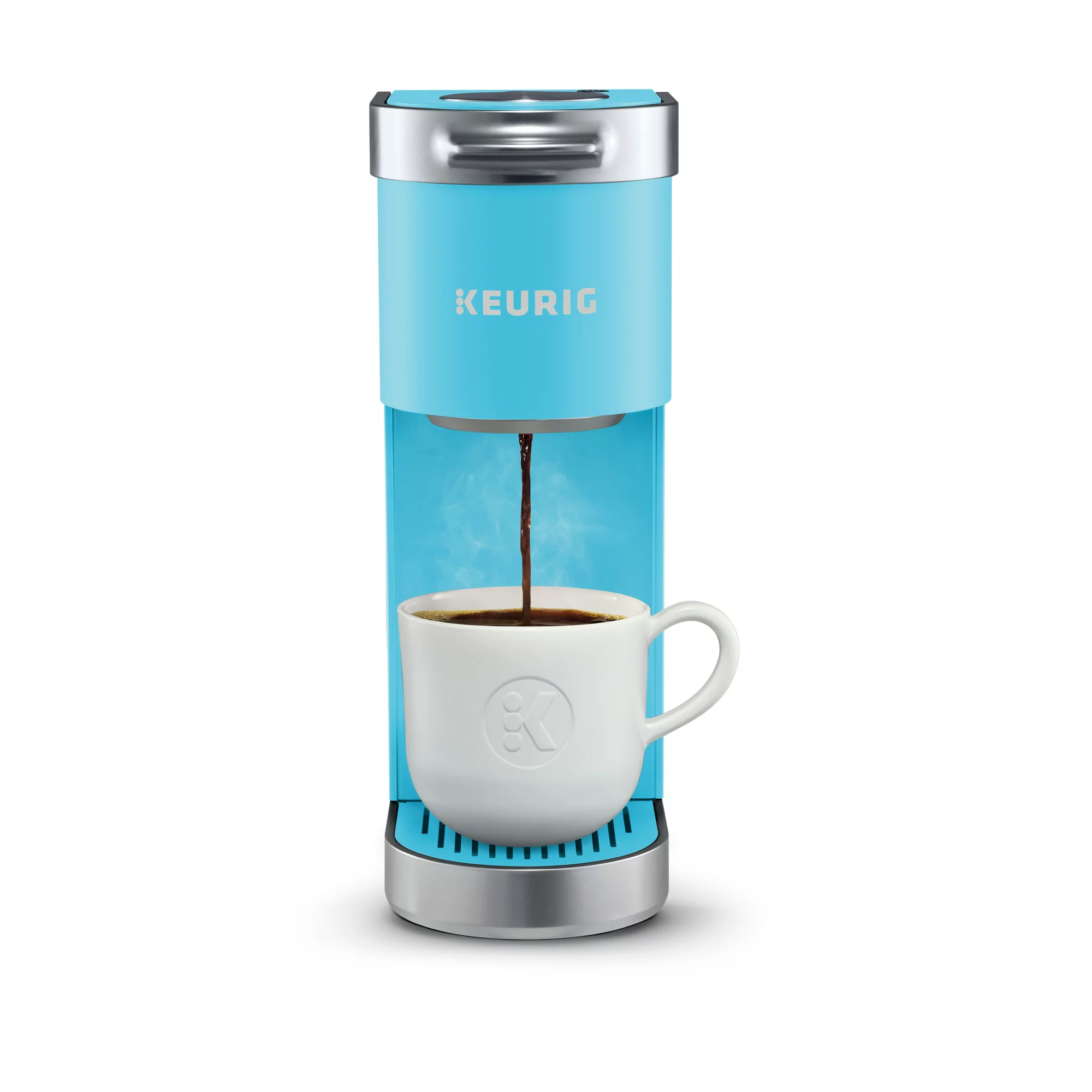Keurig K-Mini Plus Single Serve K-Cup Pod Coffee Maker. Cool Aqua