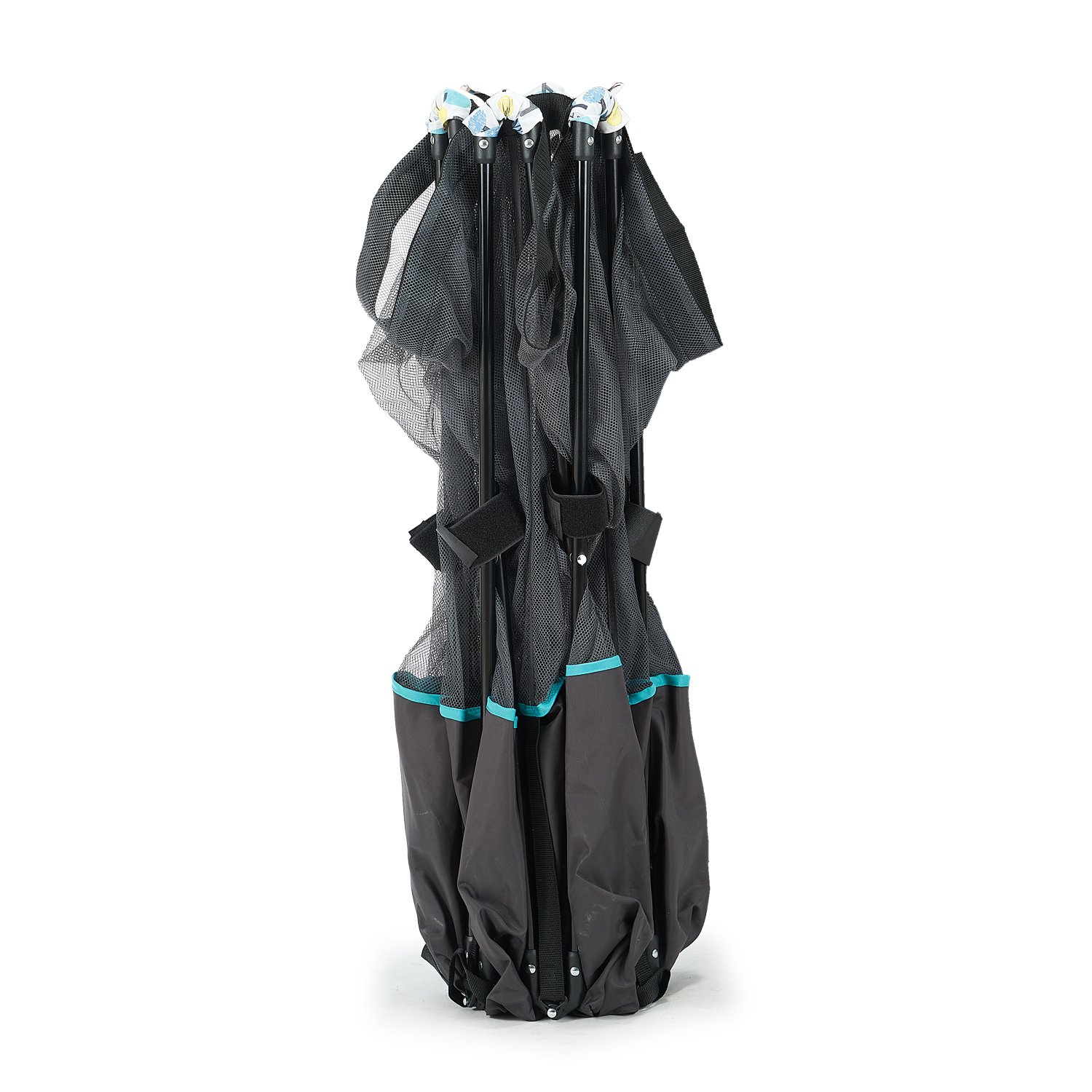 Pamo Babe Unisex 6-Panel Outdoor Portable Foldable Baby Playpen and Playard with Carrying Case. Gray