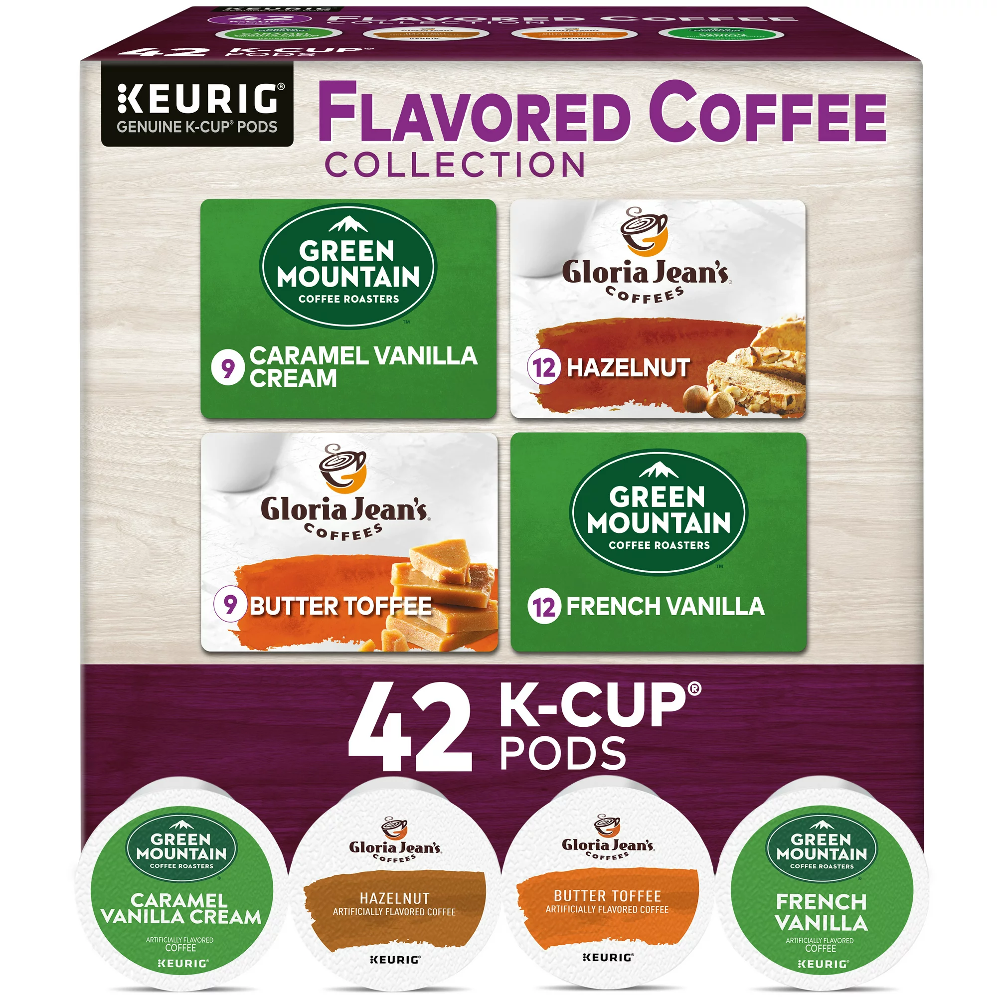 Keurig Flavored Variety Coffee Collection K-Cup Pods. Variety Pack. 42 Count