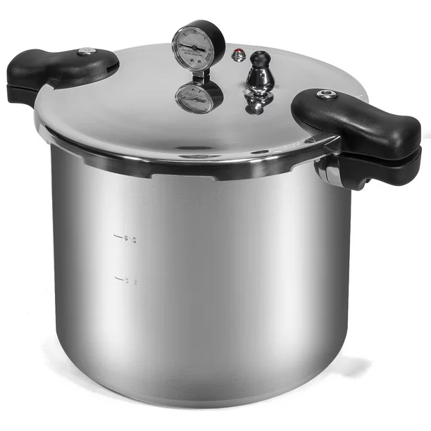 Barton 22-Quart Canner Pressure Cooker Induction Compatible. Polished Aluminum