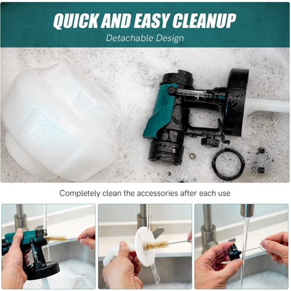 Neu Master HVLP Electric Spray Paint Gun. 1200ML Container/4 Nozzles/3 Patterns Upgraded Paint Sprayer