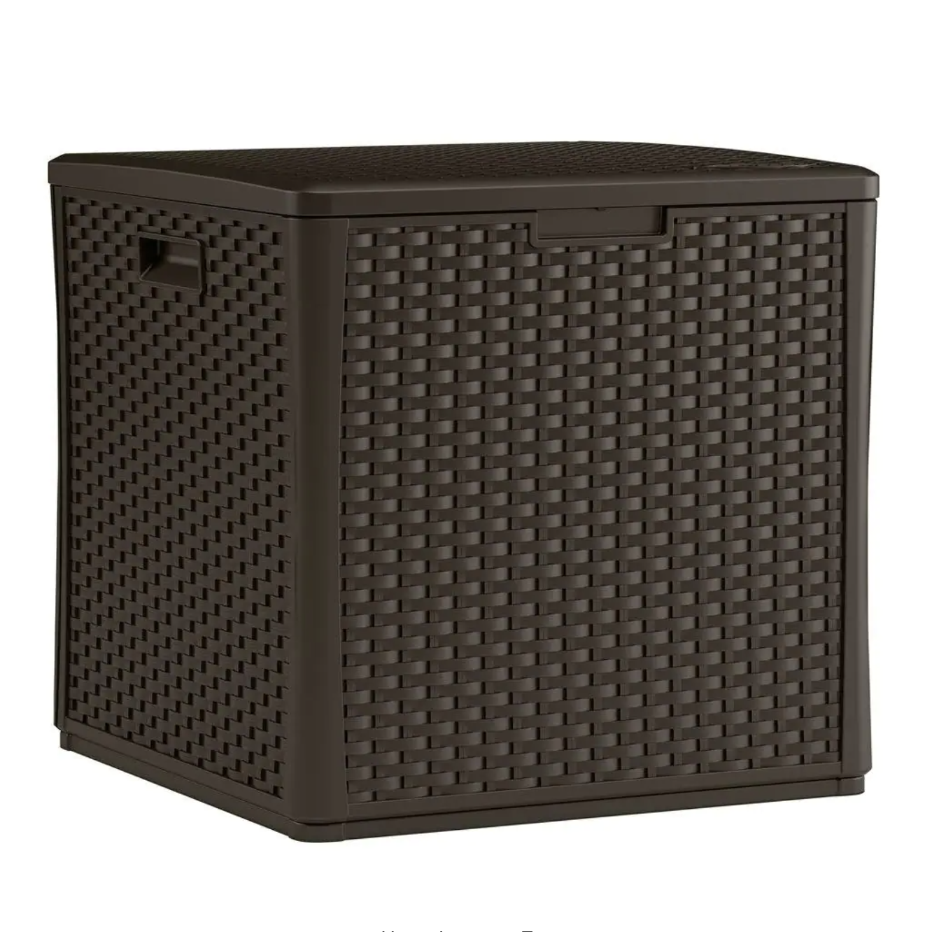 Suncast Wicker 60 Gal. Resin Storage Cube Deck Box