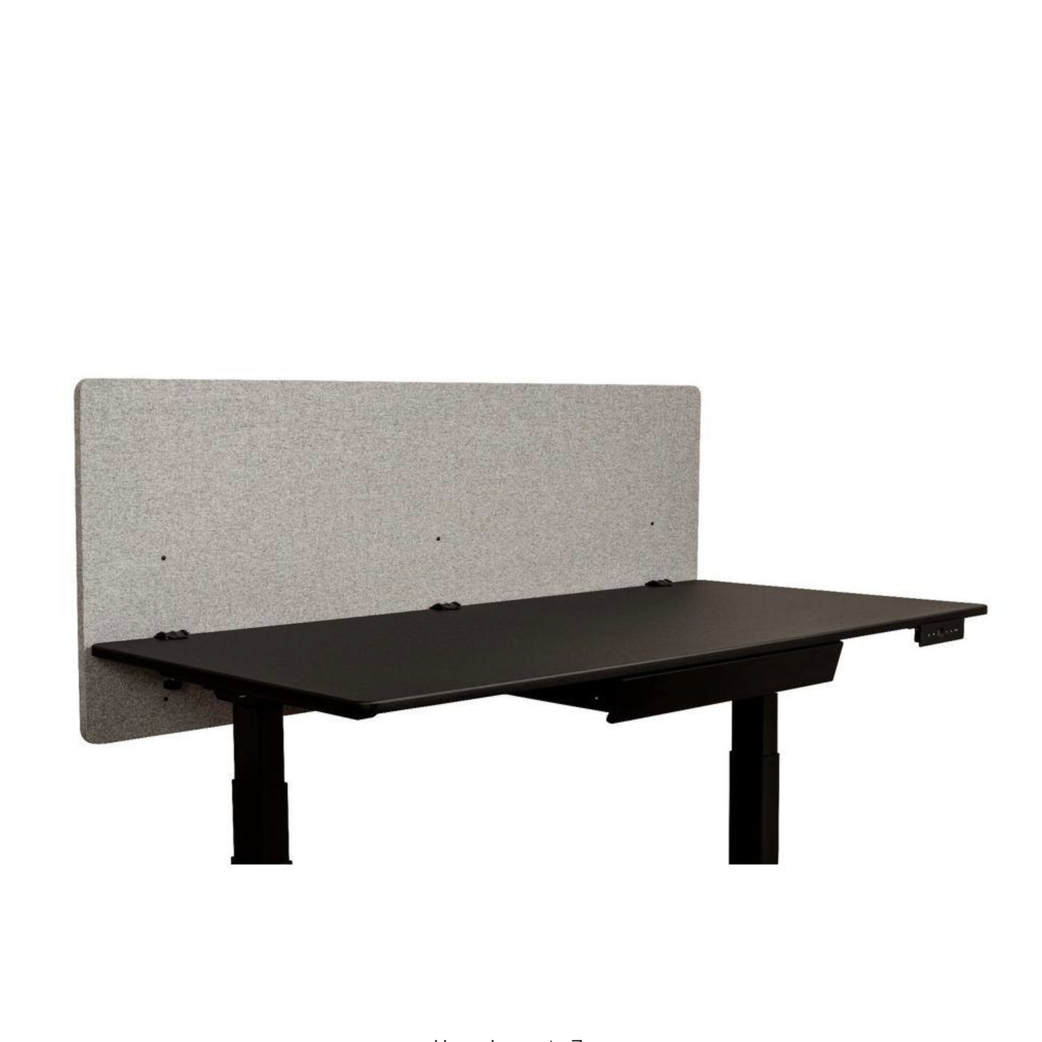 Luxor 60 in. x 24 in. Misty Gray Reclaim Desktop Privacy Back Panel