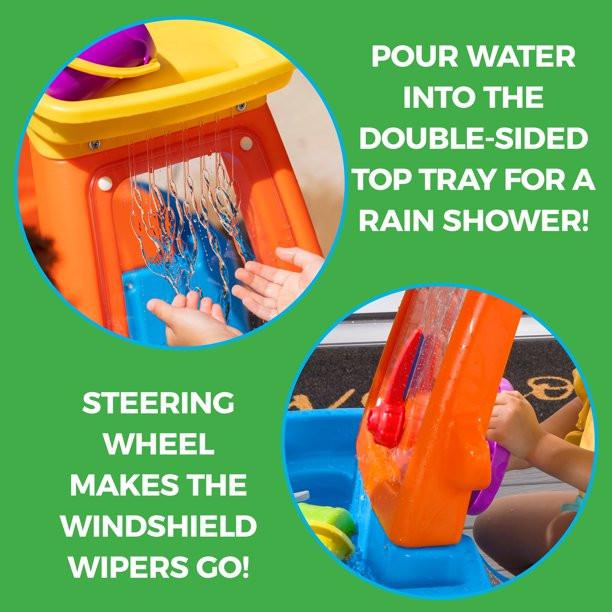 Step2 Car Wash Splash Center Water Table Activity Toy For Multiple Kids