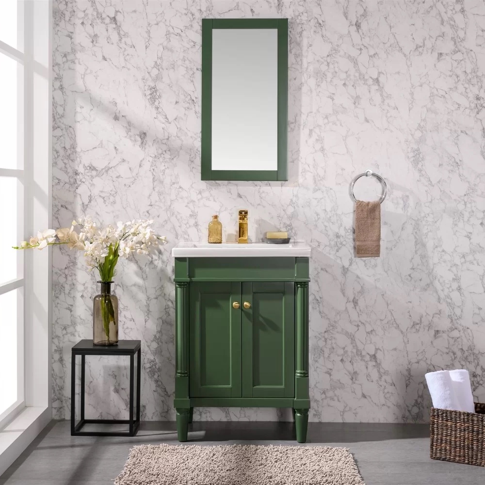 Breakwater Bay Malpass 24” Free-standing Single Bathroom Vanity. Vogue Green