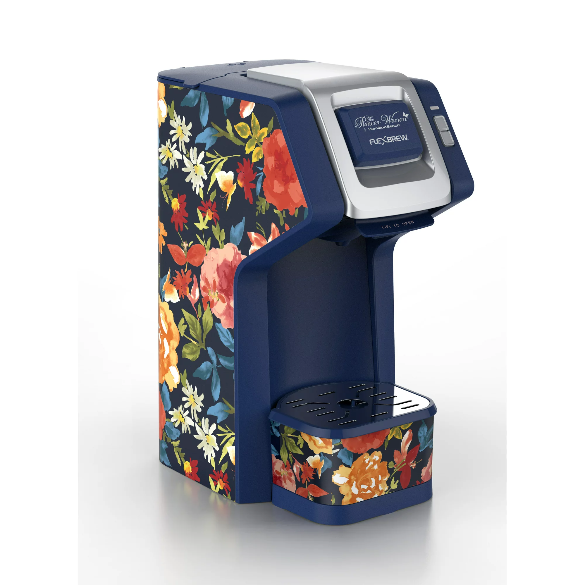 The Pioneer Woman FlexBrew Single-Serve Coffee Maker. Blue Fiona Floral