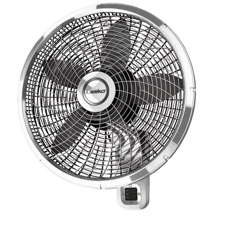 Lasko 22.5 in. H x 18 in. Dia. 3 speed Oscillating Wall Mount Fan