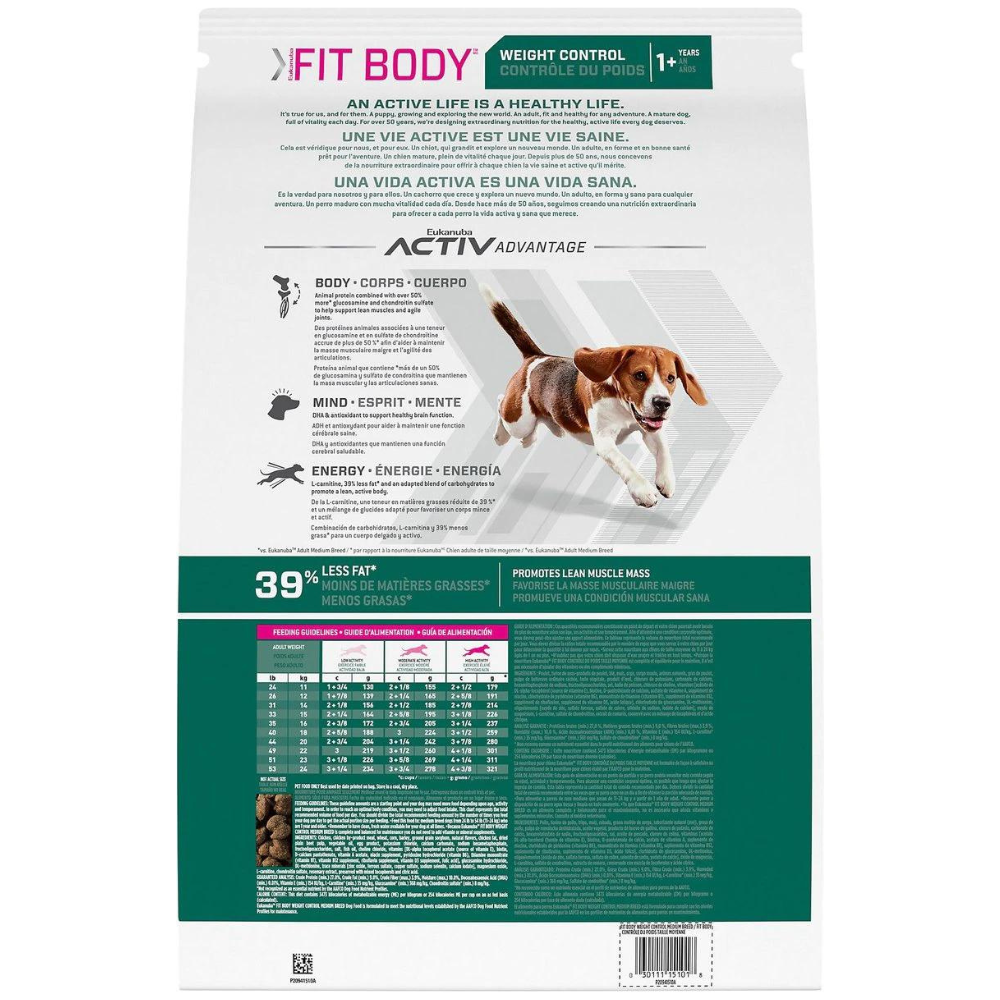 Eukanuba Fit Body Weight Control Medium Breed. 28-lb bag