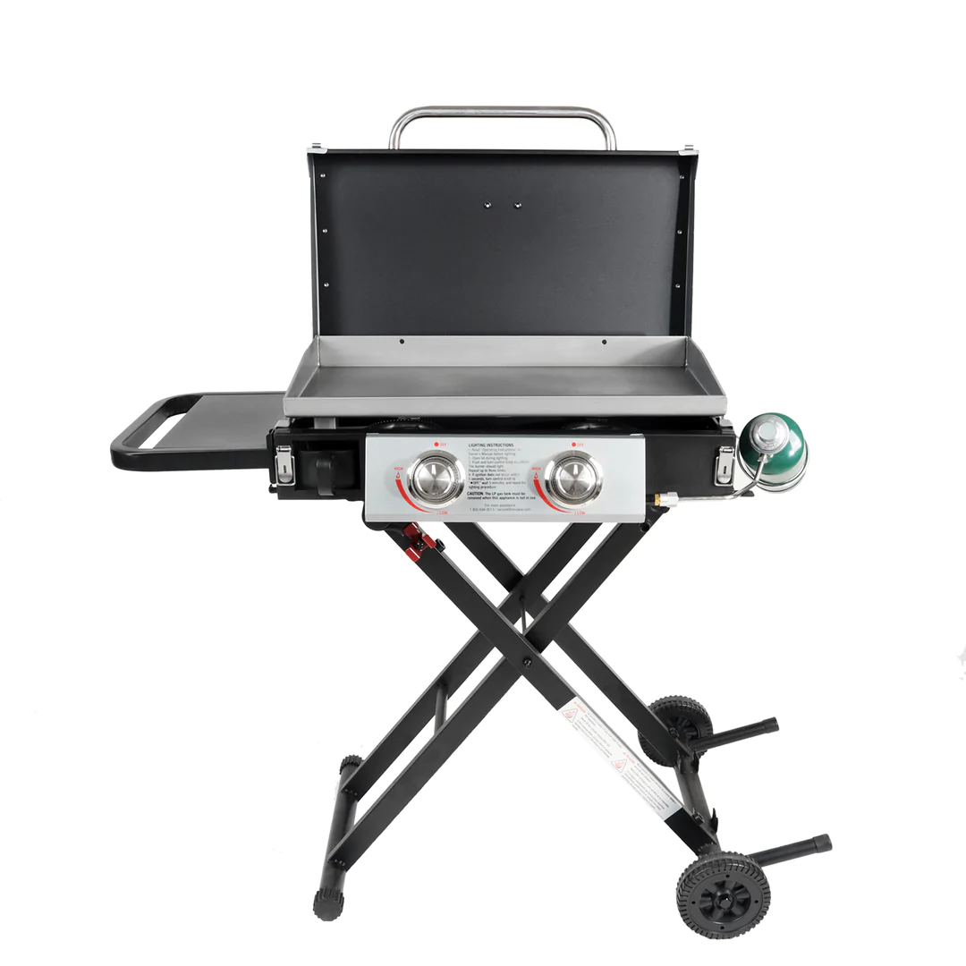 Razor Griddle GGC2030M 25 Inch 2 Burner LP Propane Gas w/ Folding Shelf. Steel