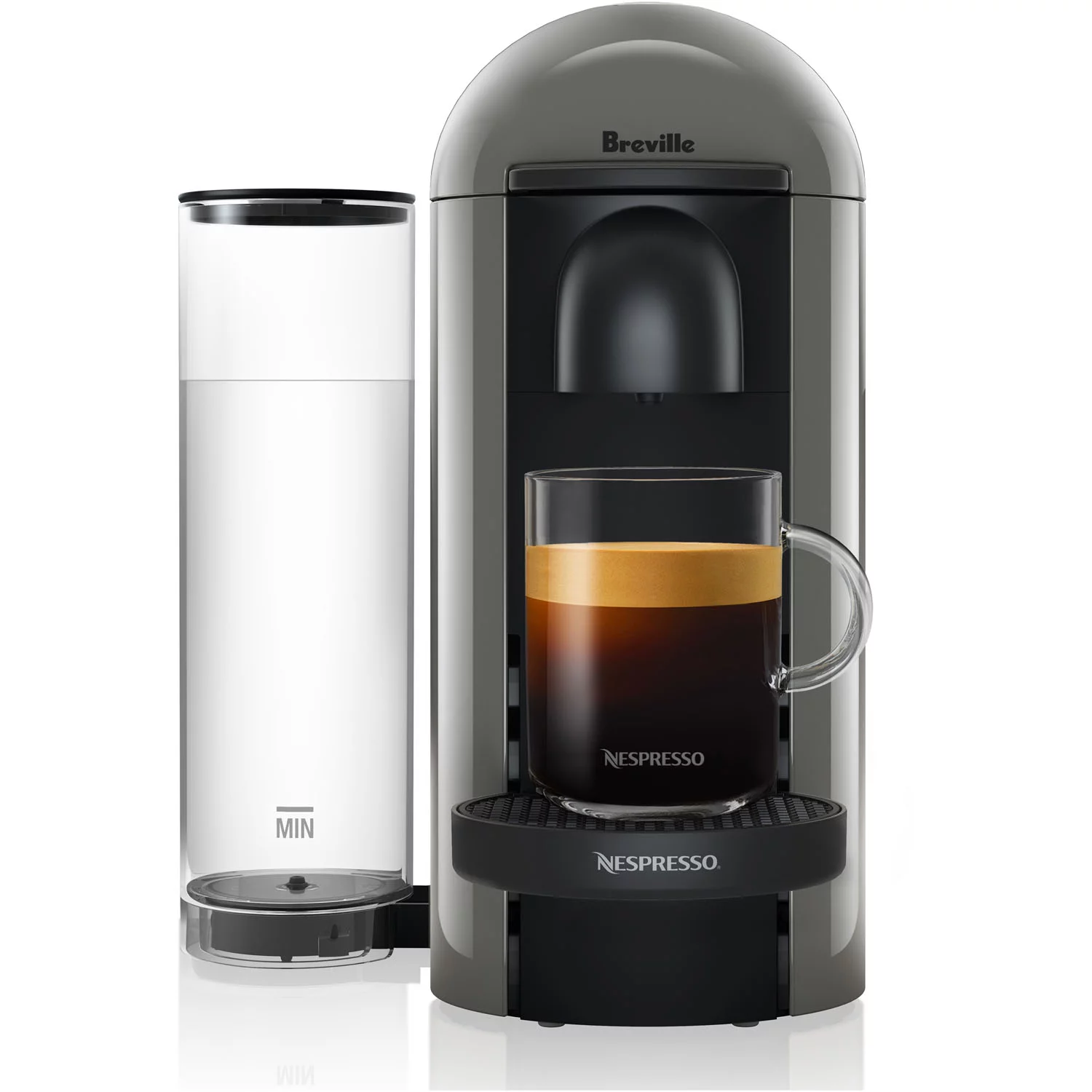 Nespresso VertuoPlus Coffee and Espresso Maker by Breville. Gray