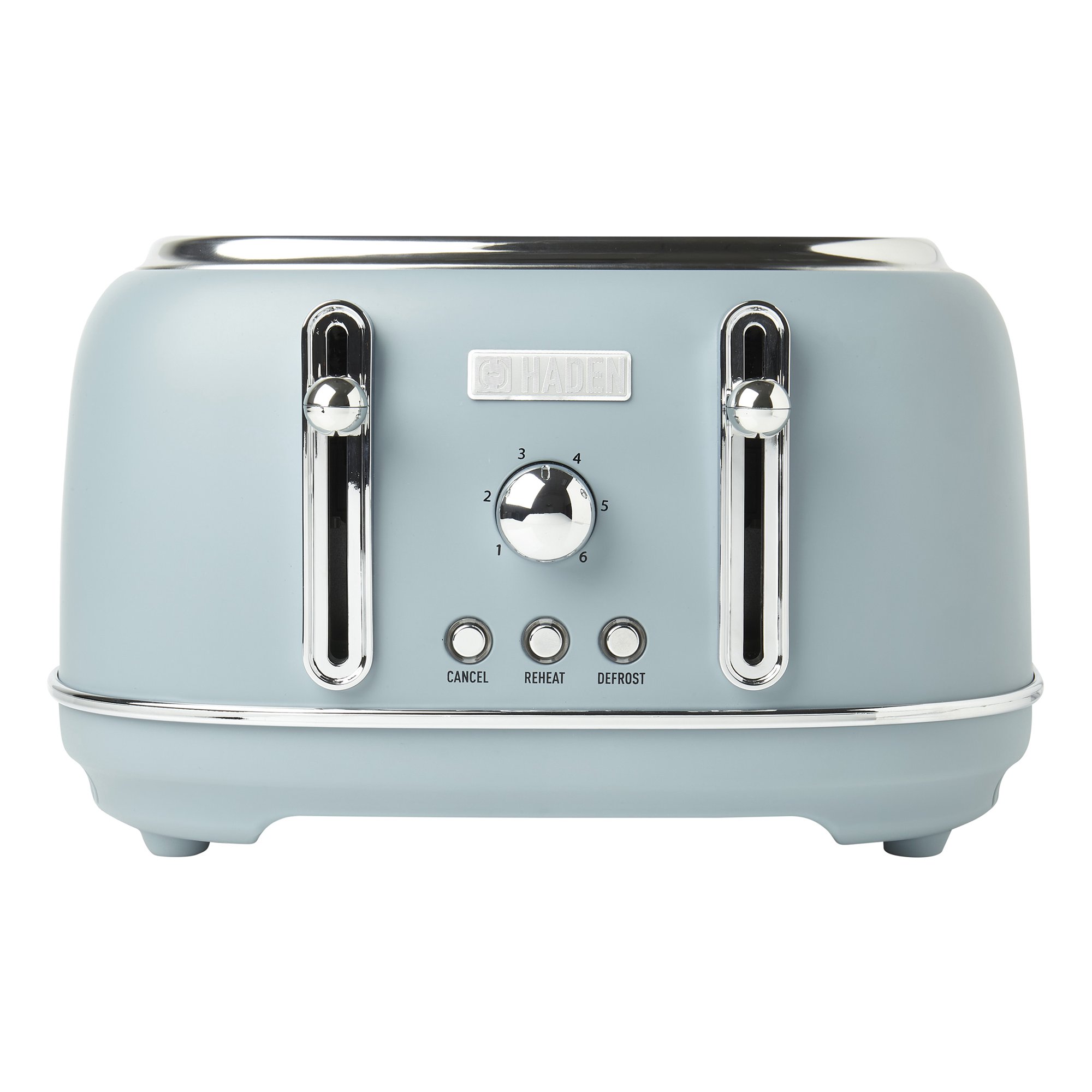 Haden 75026 Highclere 4 Slice. Wide Slot Toaster with Settings in Pool Blue 75026