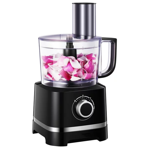 J122 Food Processor. 12-Cup Professional Vegetable & Meat Chopper with 16 Functions. 4 Speeds. 700W. Large