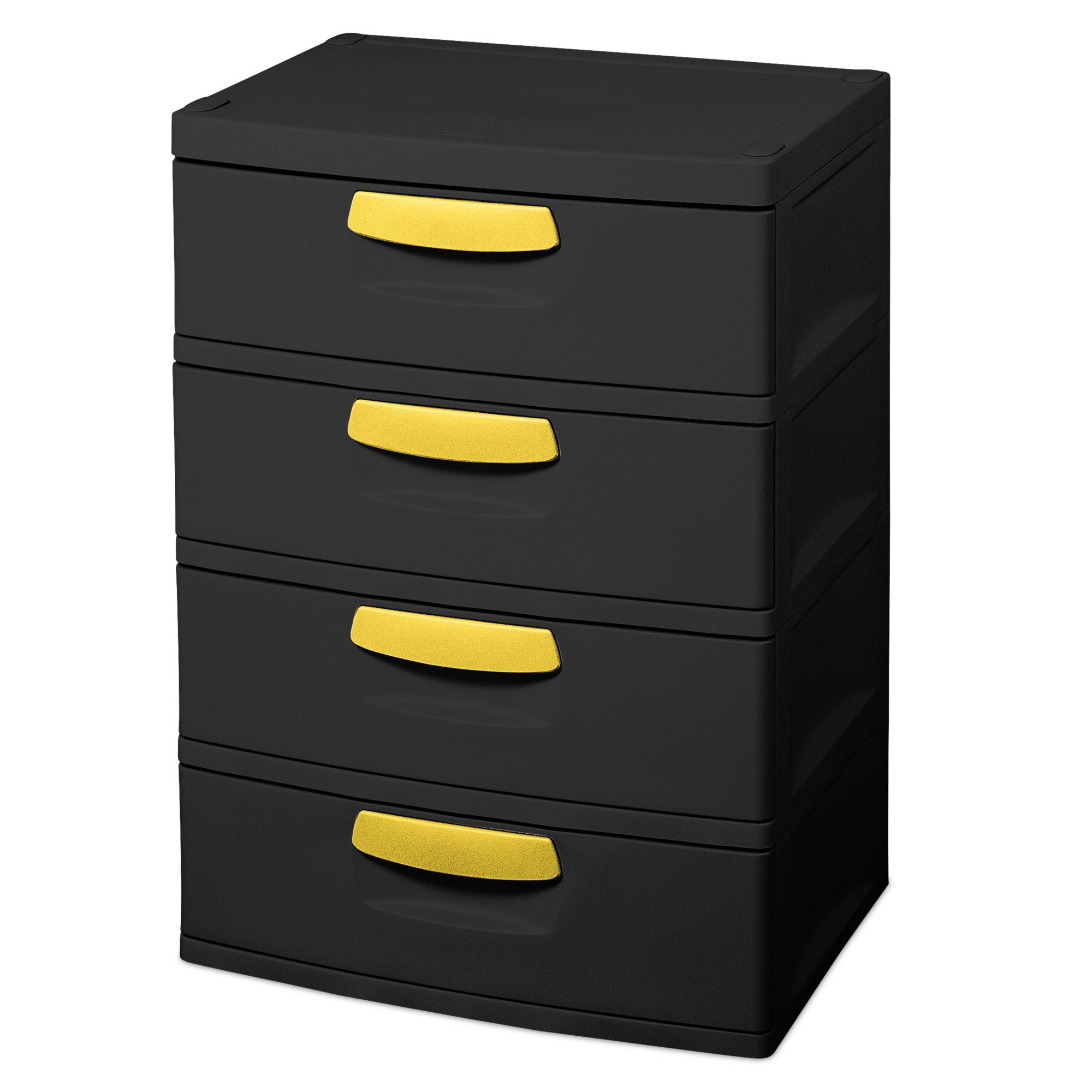 Sterilite 4 Drawer Unit Plastic. Black