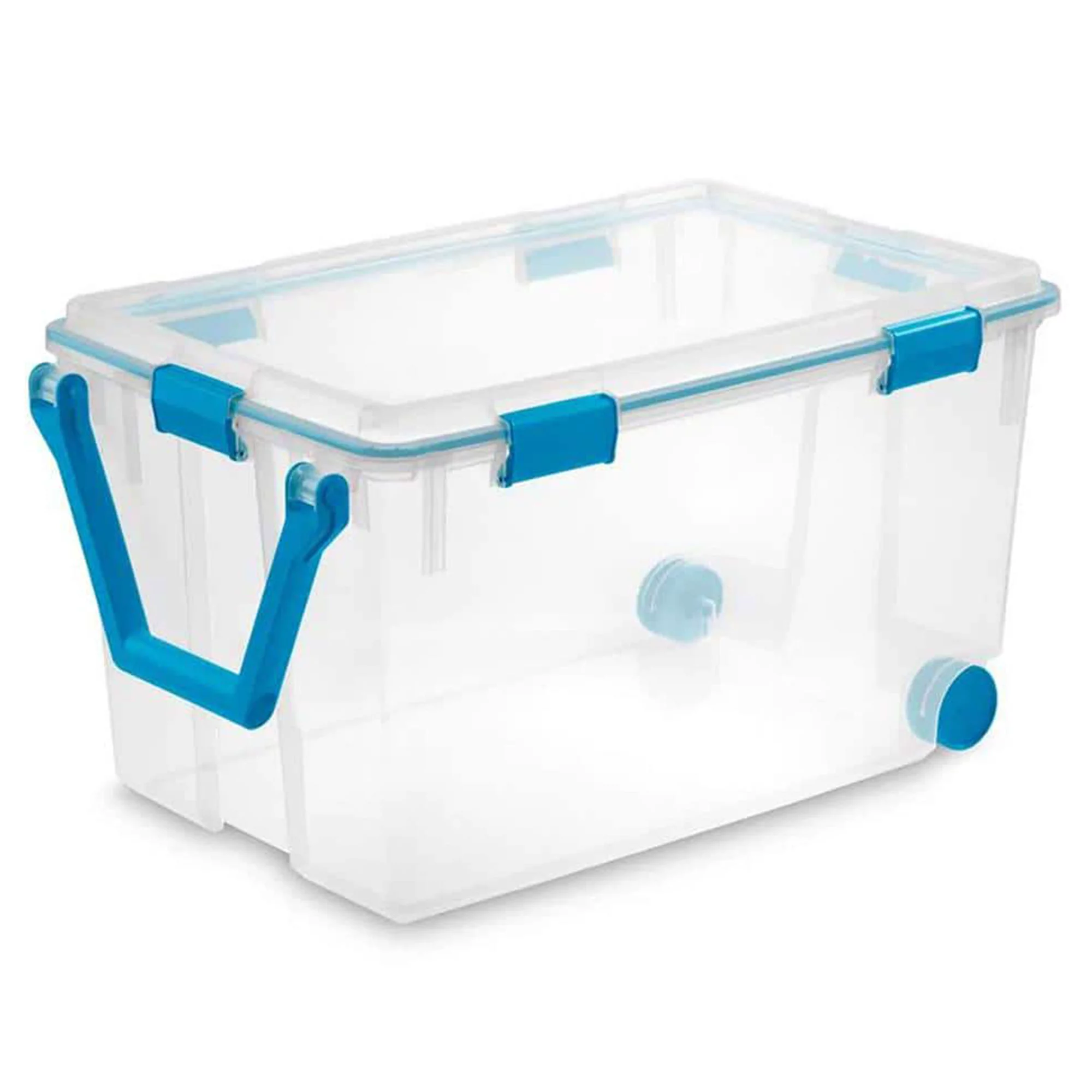 Sterilite 120 qt. Plastic Home Storage Box with Latching Lid in Clear. 6-Pack