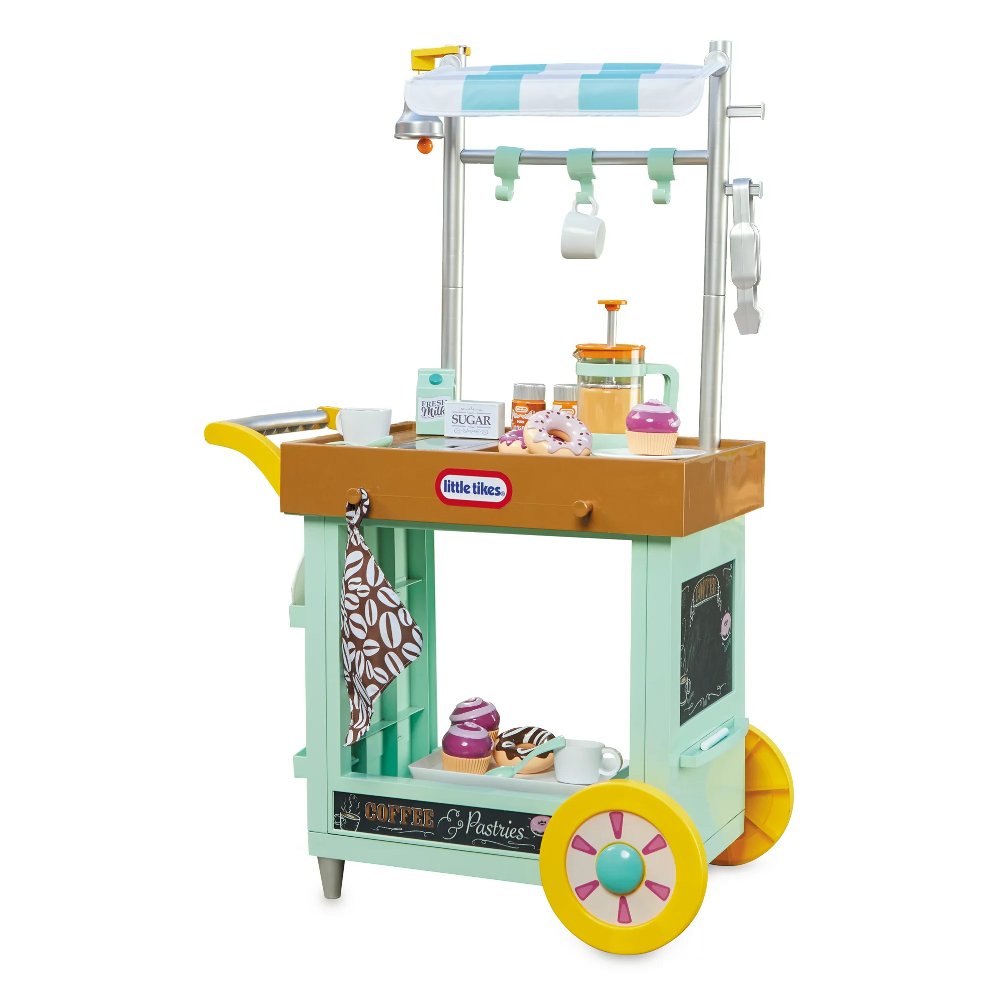 Little Tikes 2-in-1 Caf  Cart Pretend Food Cooking Toy Role Play Kitchen Playset