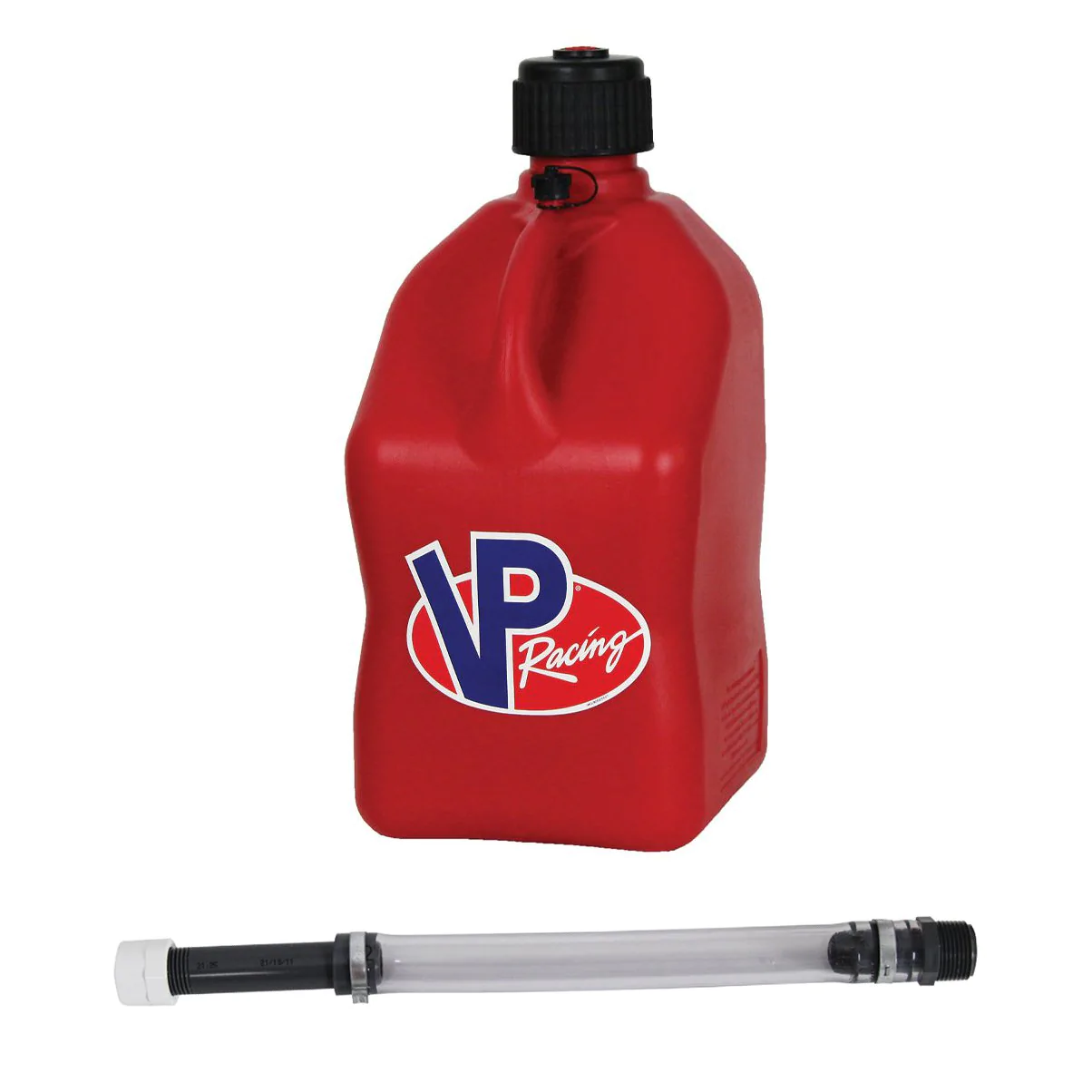 VP Racing Fuels Motorsport 5.5 Gal Utility Jug w/ 14″ Deluxe Hose. Red (4 Pack)