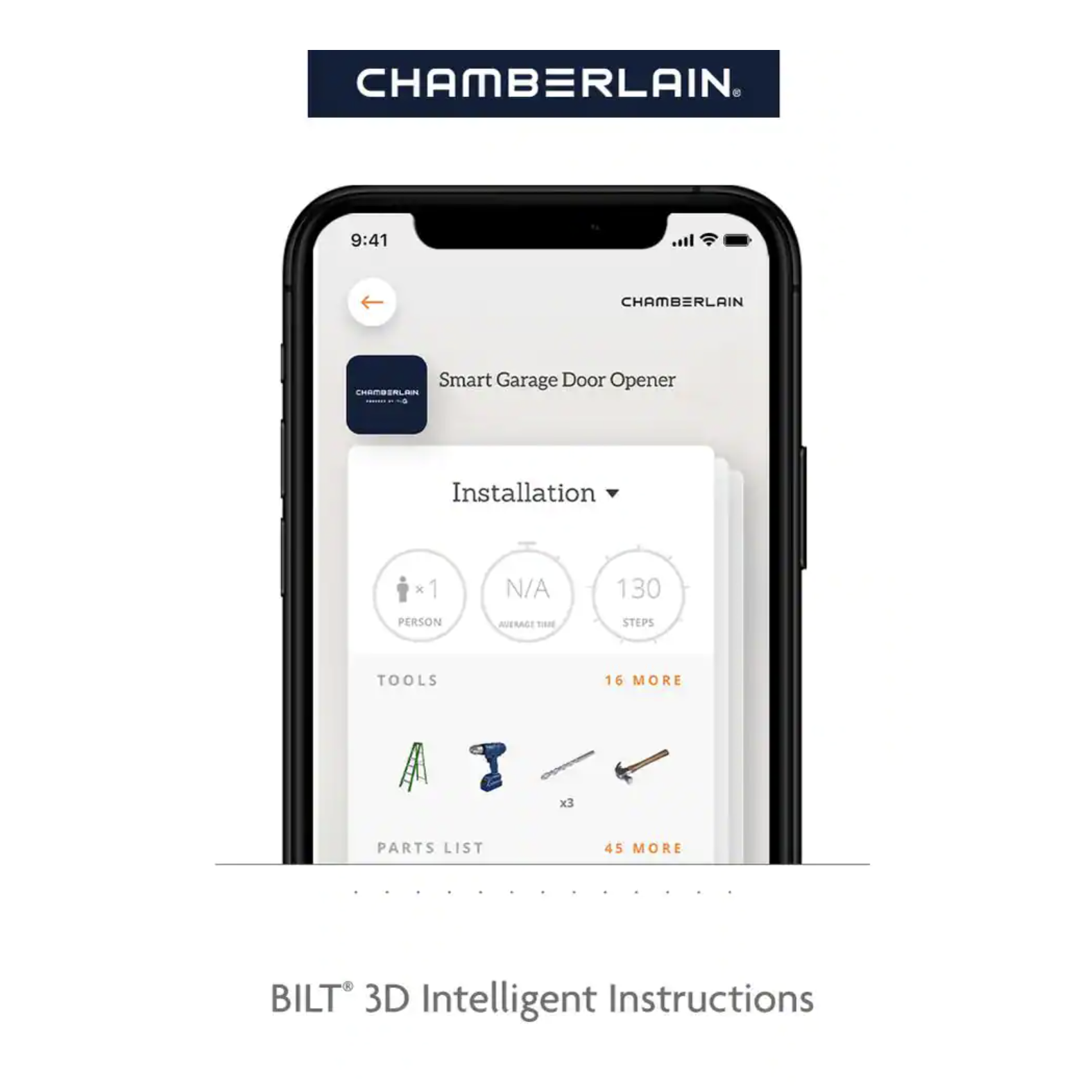 Chamberlain 3/4 HP LED Smart Quiet Belt Drive Garage Door Opener with Battery Backup